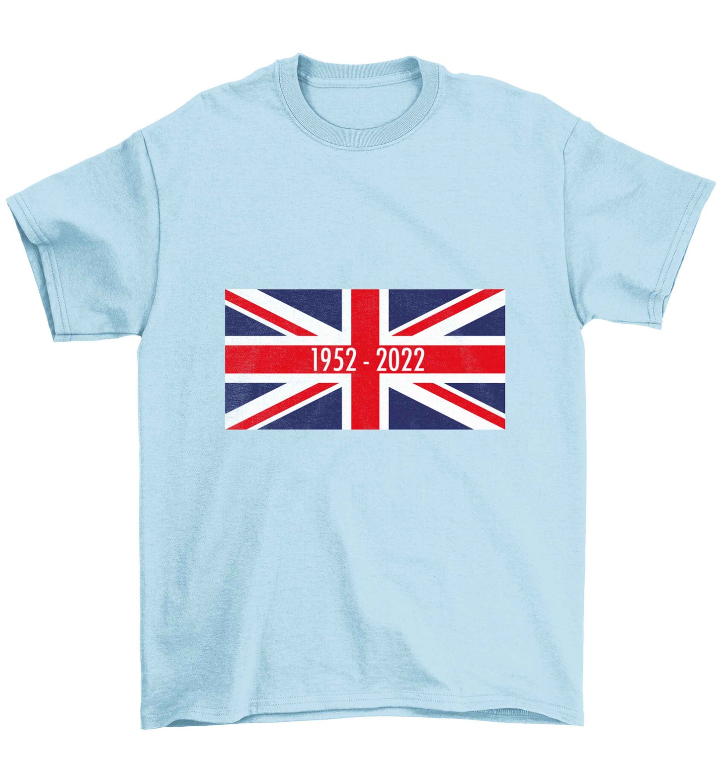 British flag Queens jubilee Children's light blue Tshirt 12-13 Years
