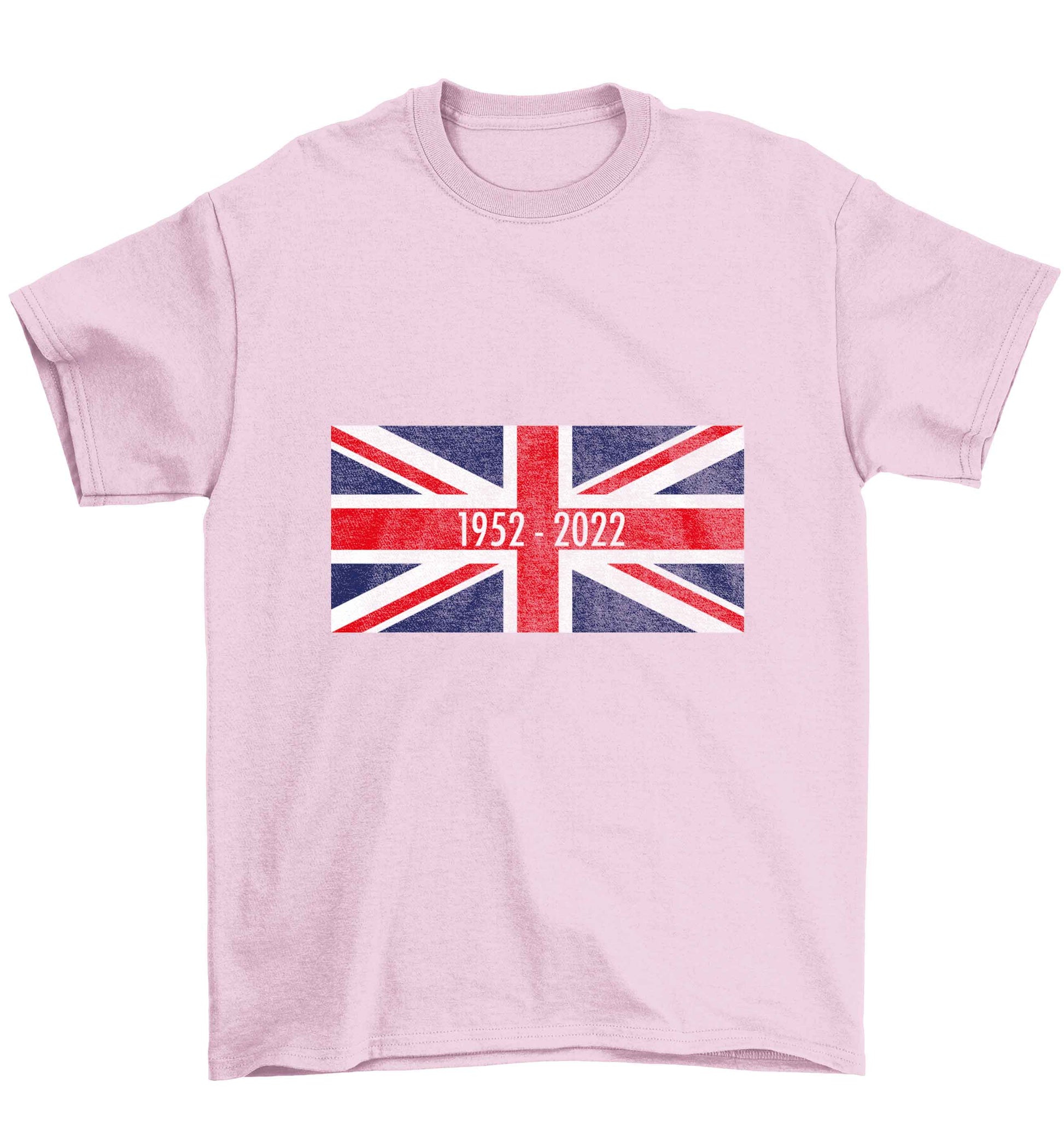 British flag Queens jubilee Children's light pink Tshirt 12-13 Years