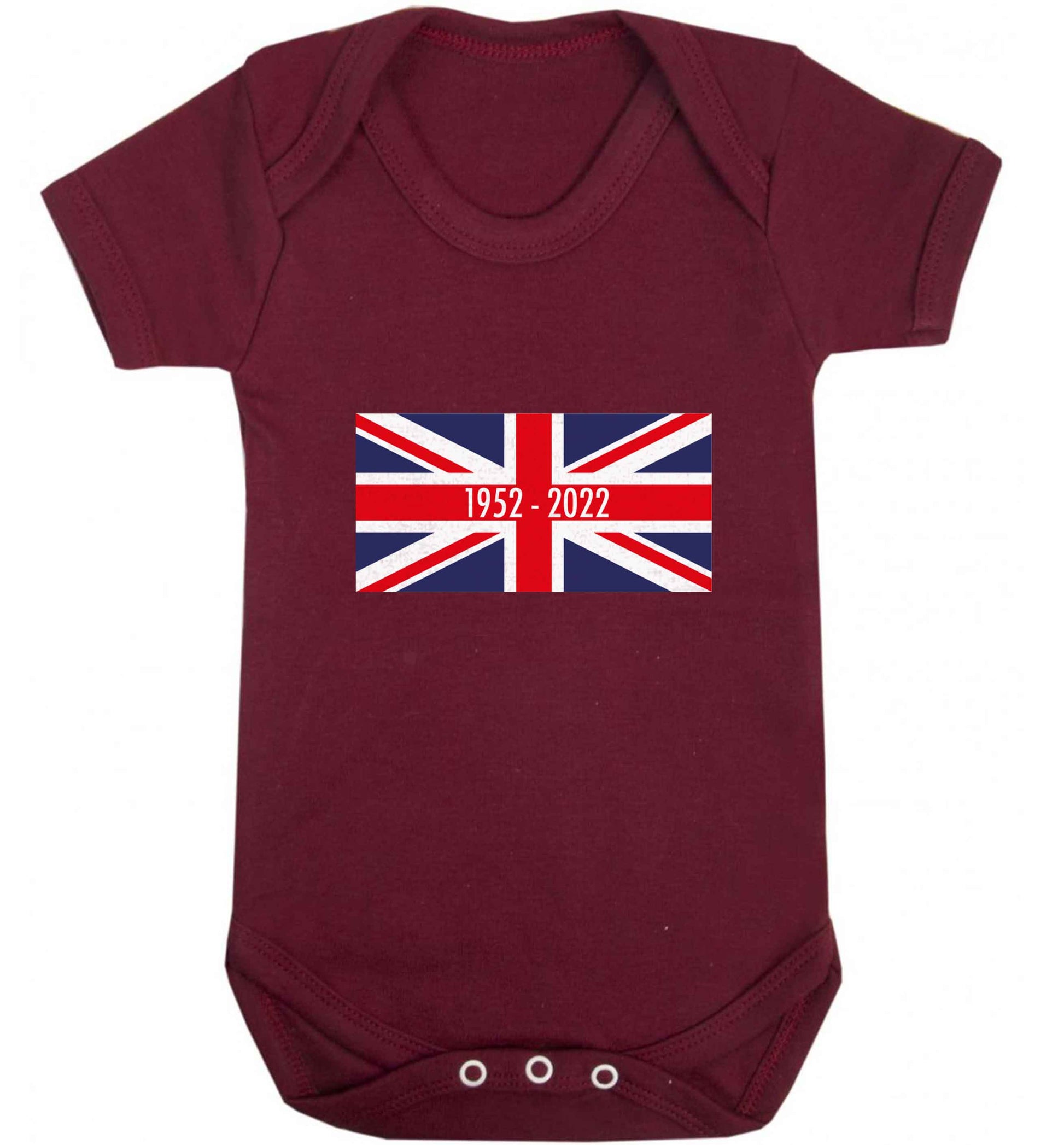 British flag Queens jubilee baby vest maroon 18-24 months