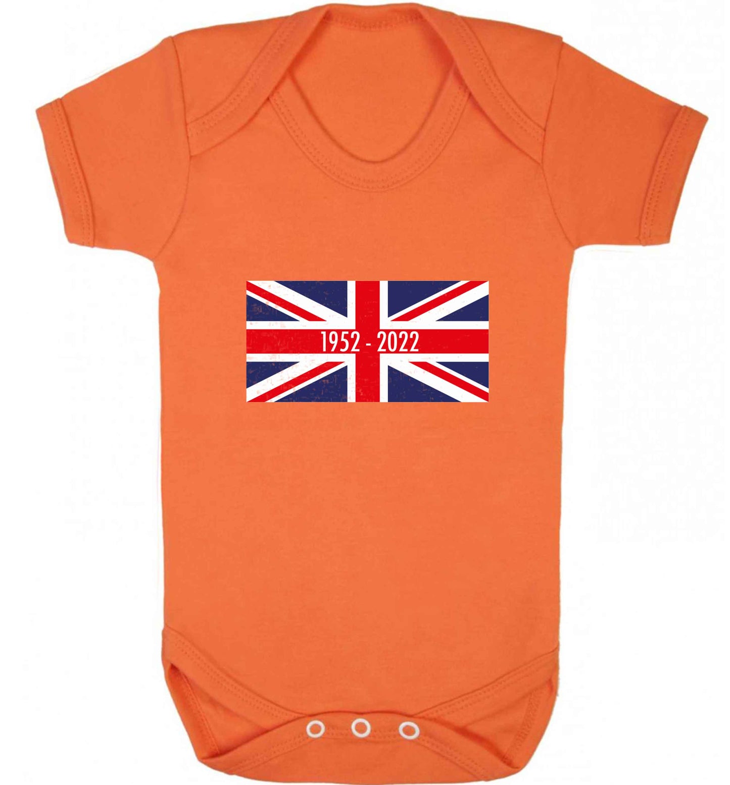 British flag Queens jubilee baby vest orange 18-24 months