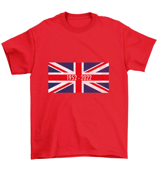 British flag Queens jubilee Children's red Tshirt 12-13 Years