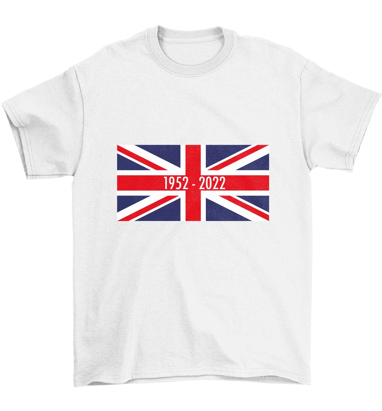 British flag Queens jubilee Children's white Tshirt 12-13 Years