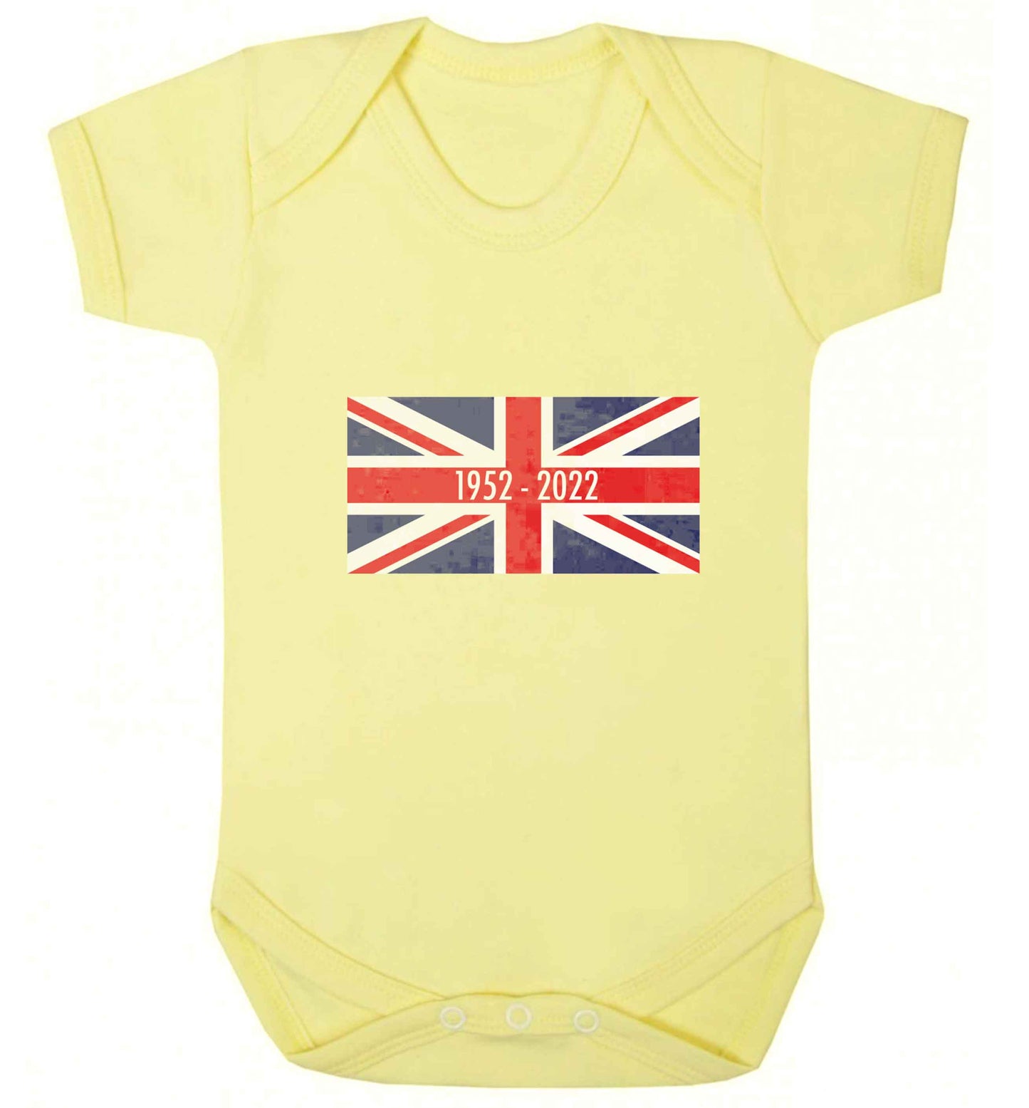 British flag Queens jubilee baby vest pale yellow 18-24 months