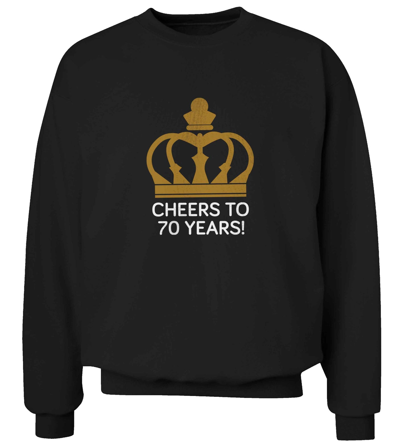 Cheers to 70 years! adult's unisex black sweater 2XL