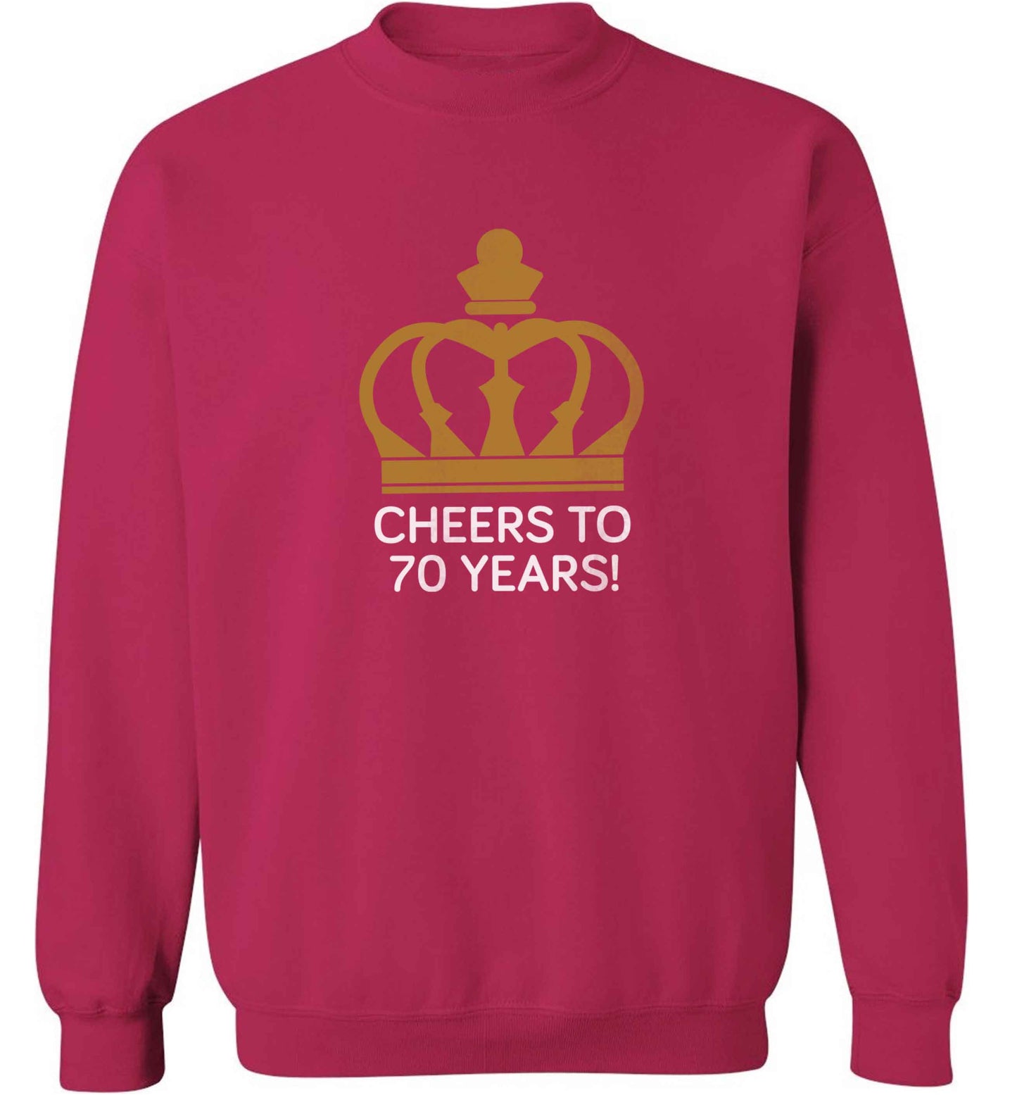 Cheers to 70 years! adult's unisex pink sweater 2XL