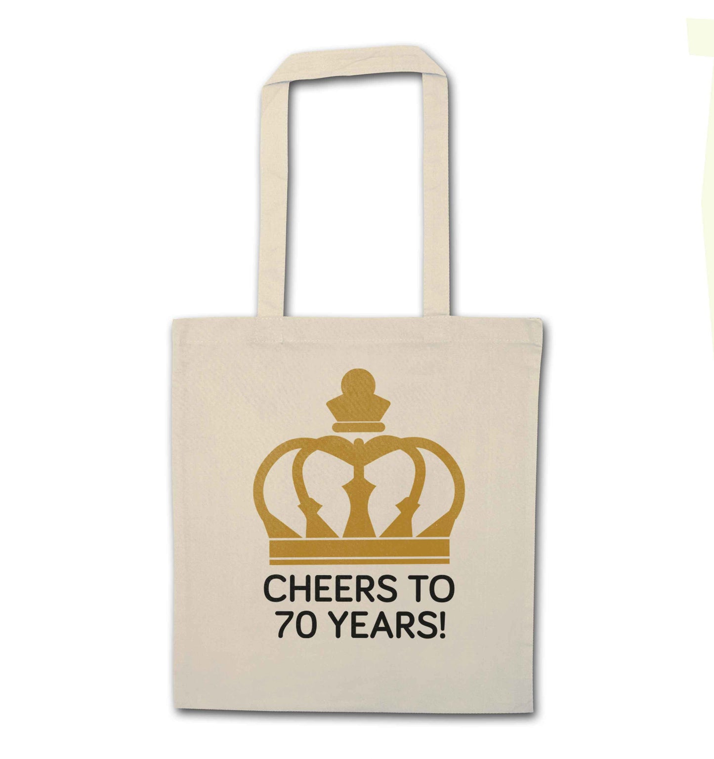 Cheers to 70 years! natural tote bag