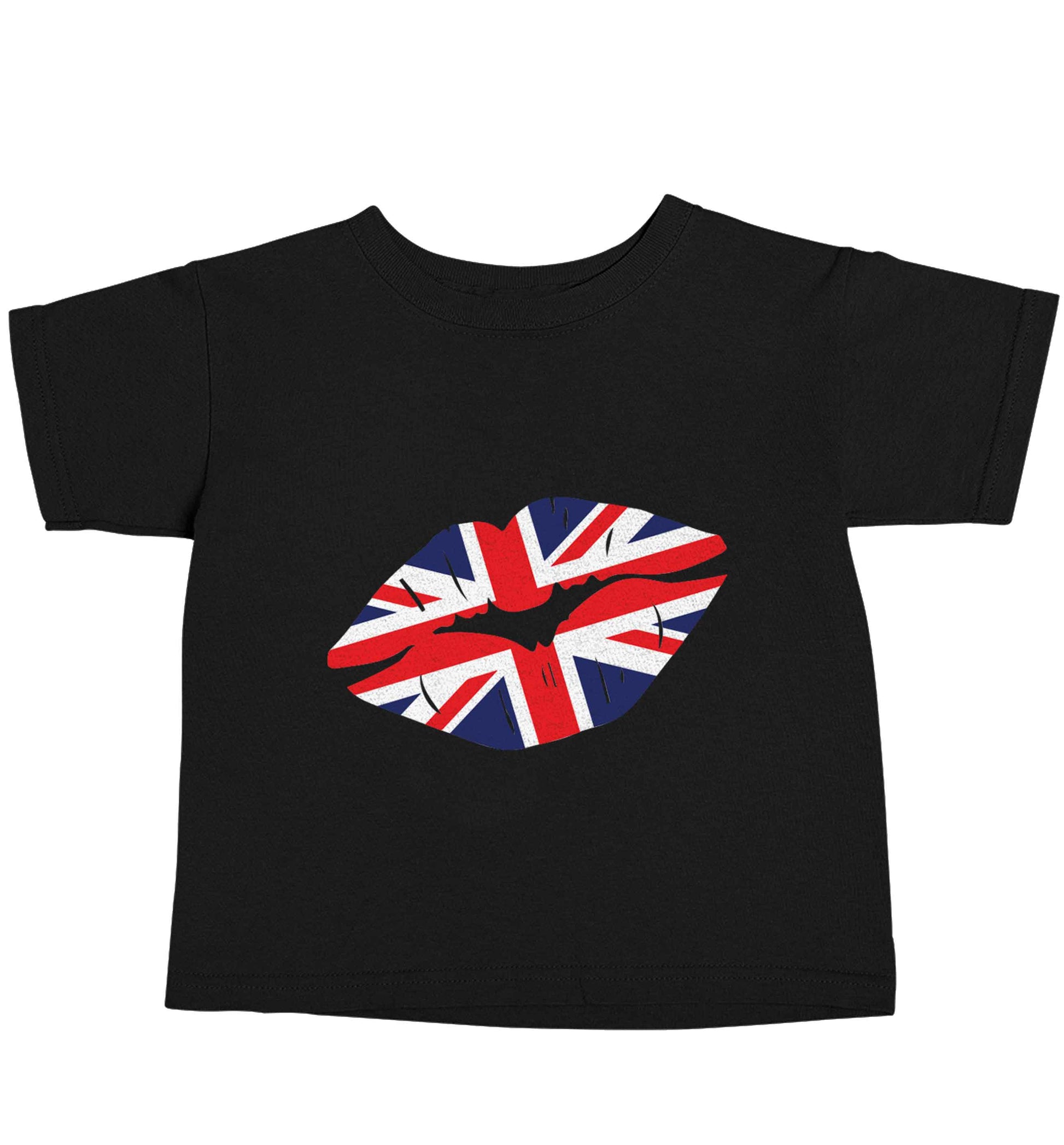 British flag kiss Black baby toddler Tshirt 2 years
