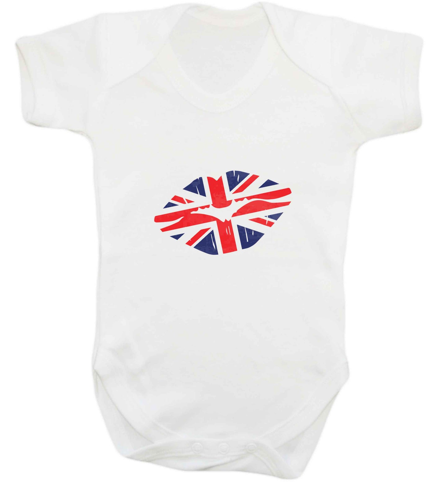 British flag kiss baby vest white 18-24 months