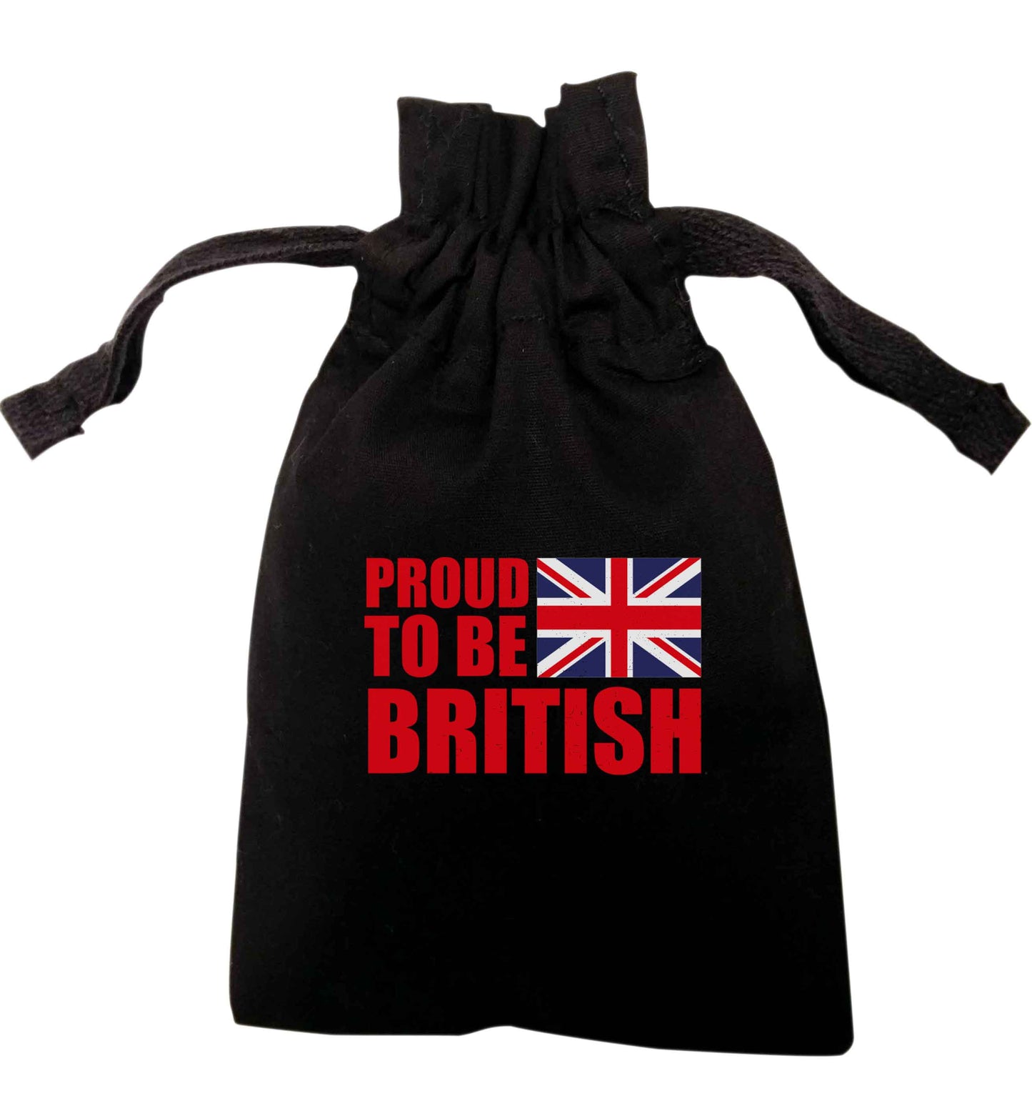 Proud to be British | XS - L | Pouch / Drawstring bag / Sack | Organic Cotton | Bulk discounts available!