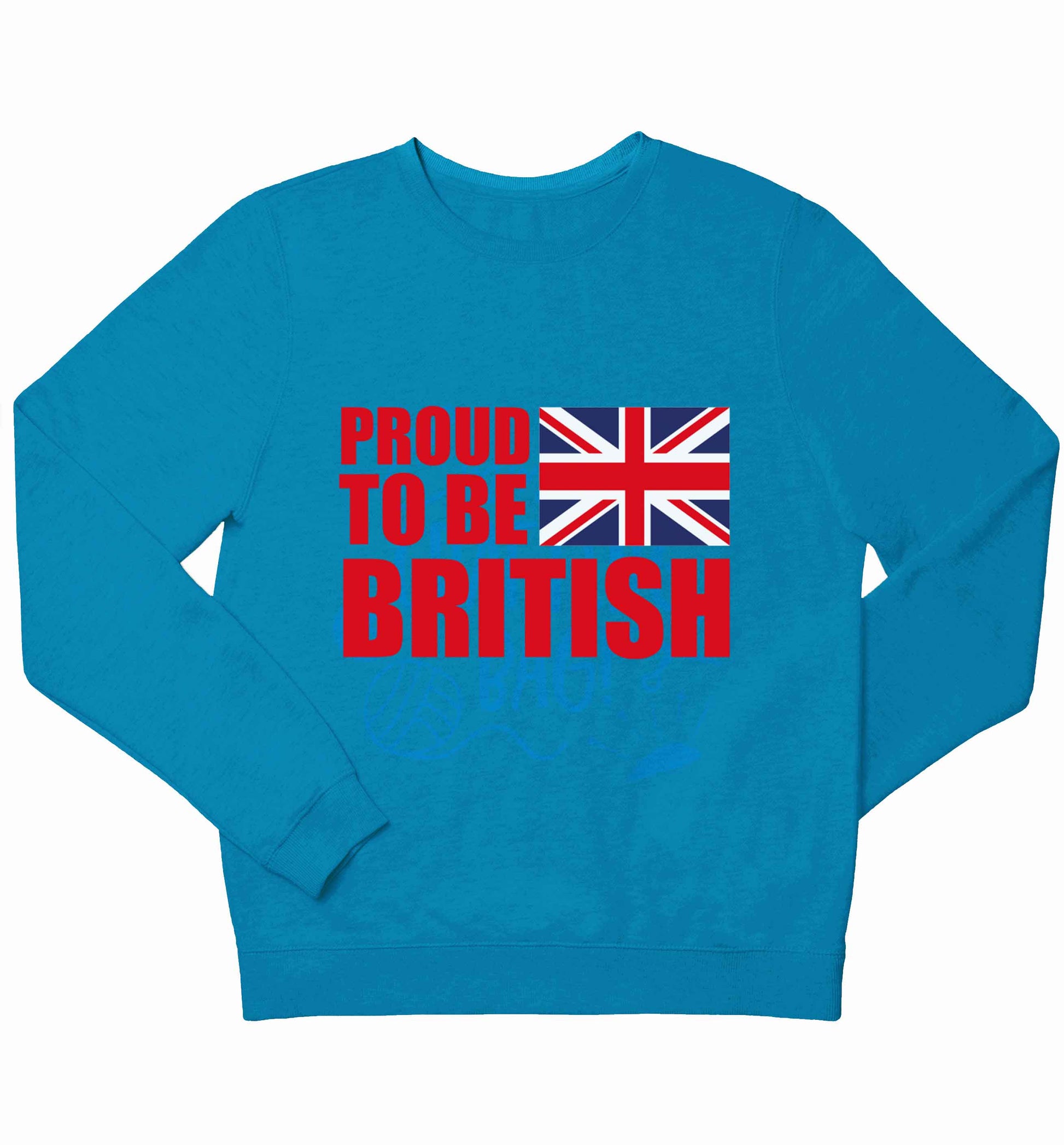 Proud to be British children's blue sweater 12-13 Years