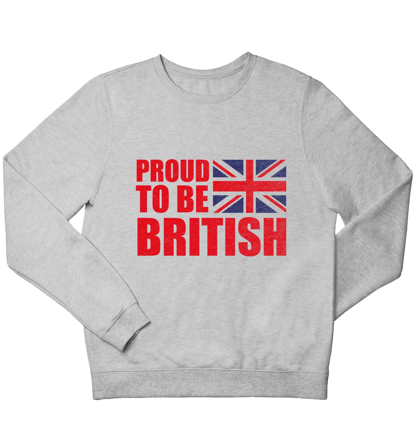 Proud to be British children's grey sweater 12-13 Years
