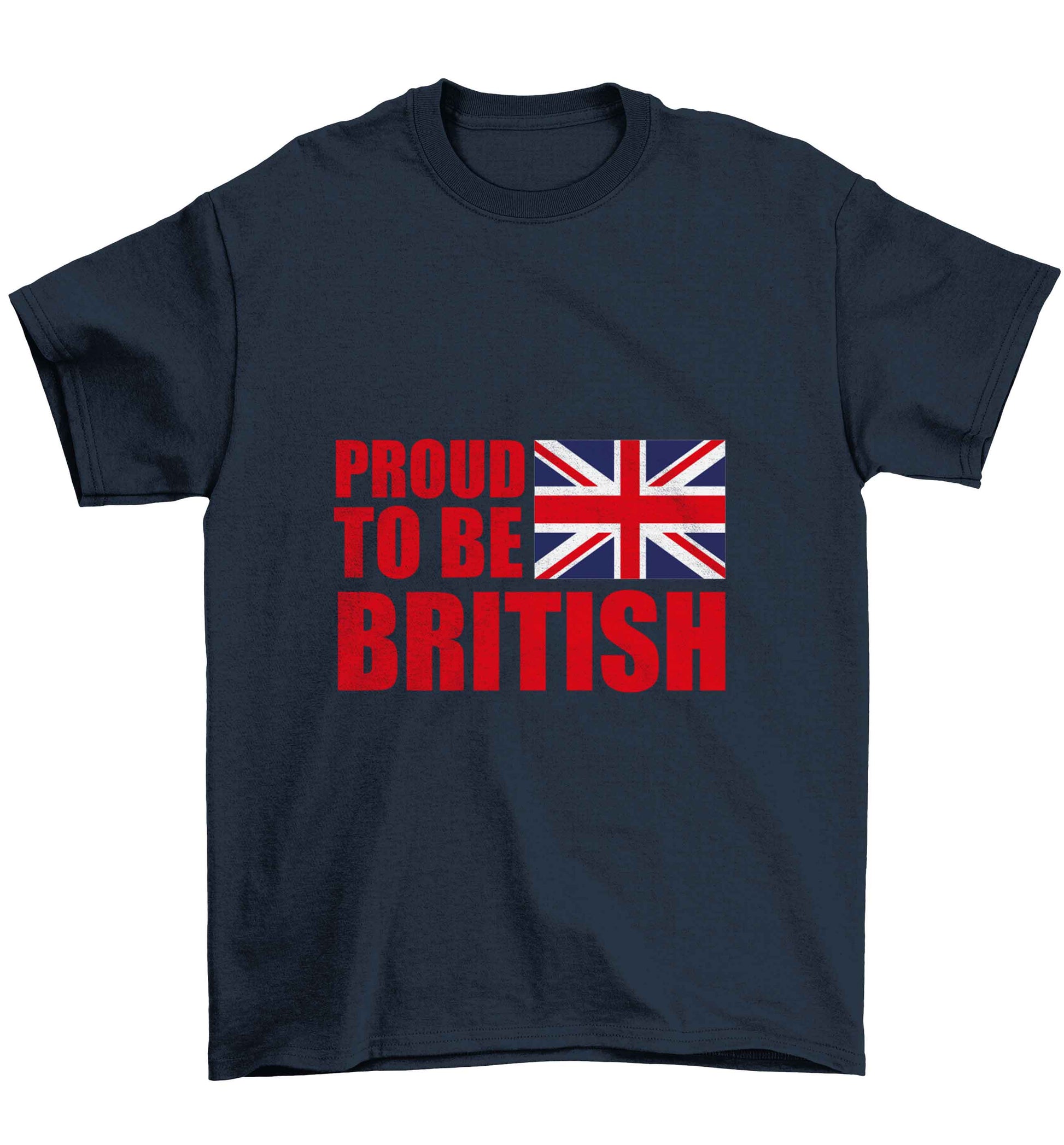 Proud to be British Children's navy Tshirt 12-13 Years