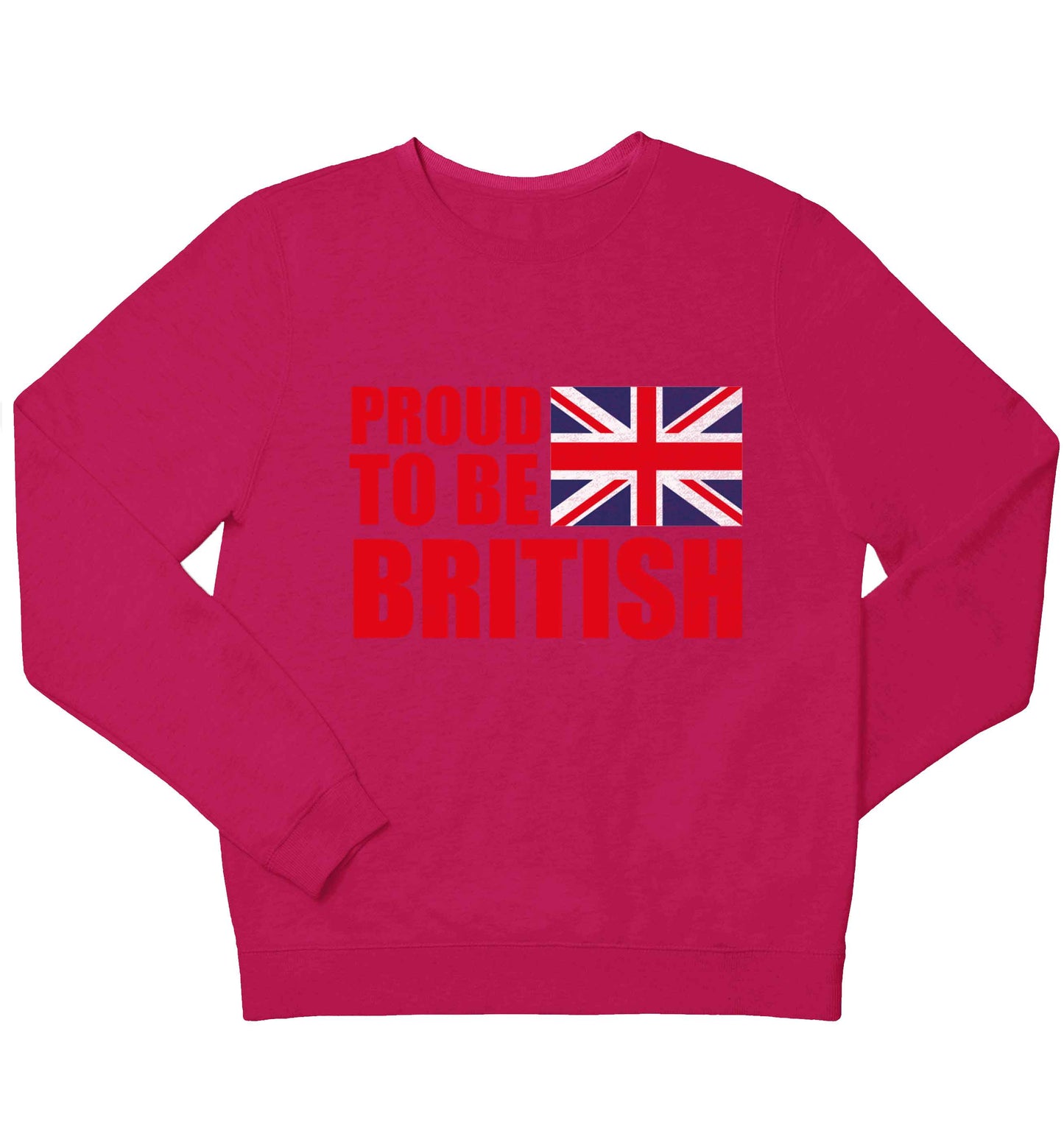 Proud to be British children's pink sweater 12-13 Years
