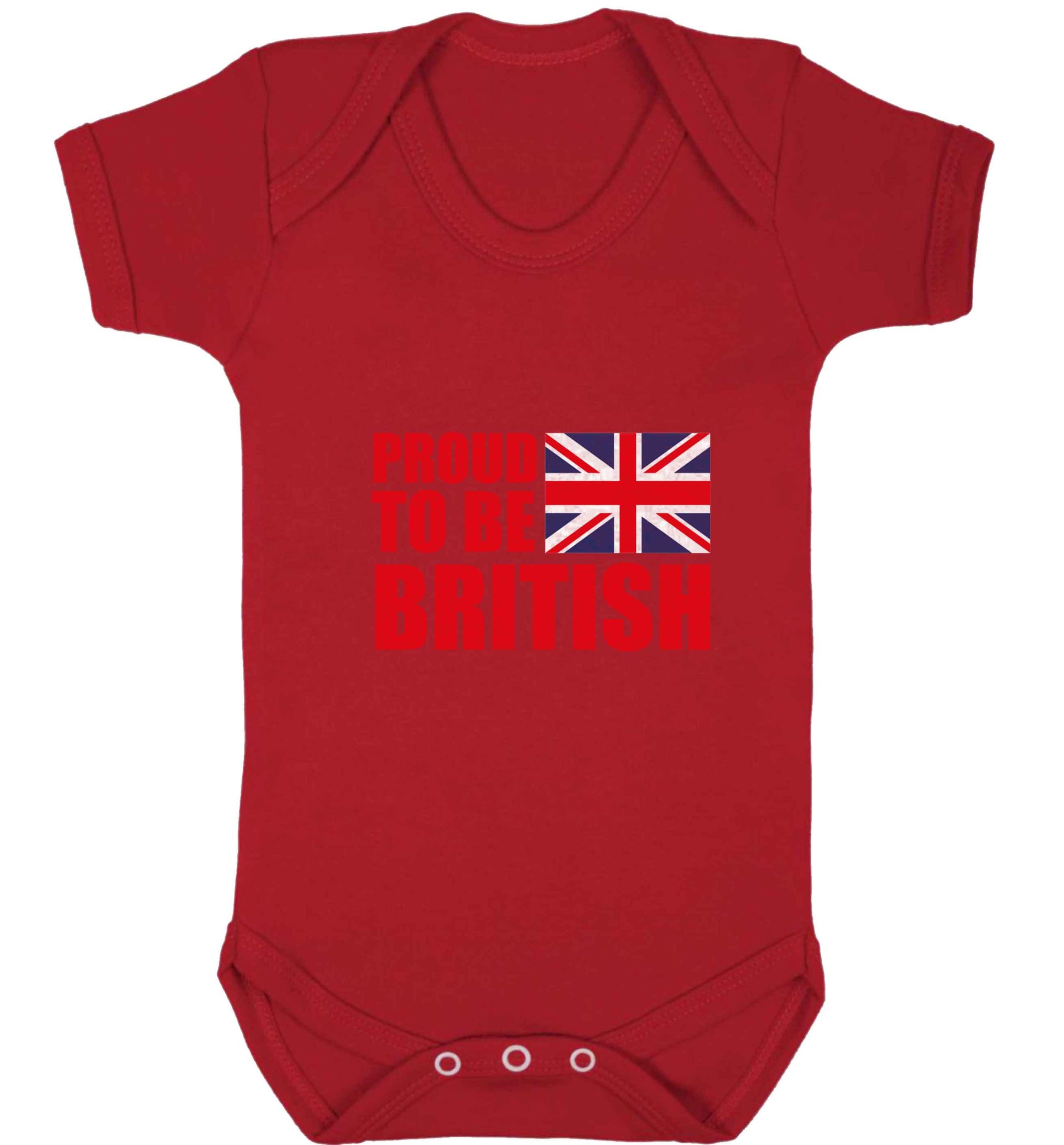 Proud to be British baby vest red 18-24 months