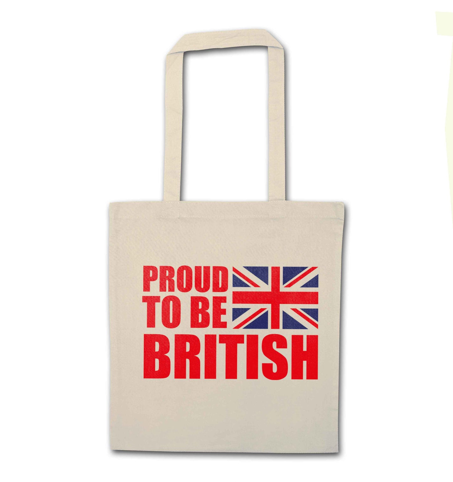Proud to be British natural tote bag