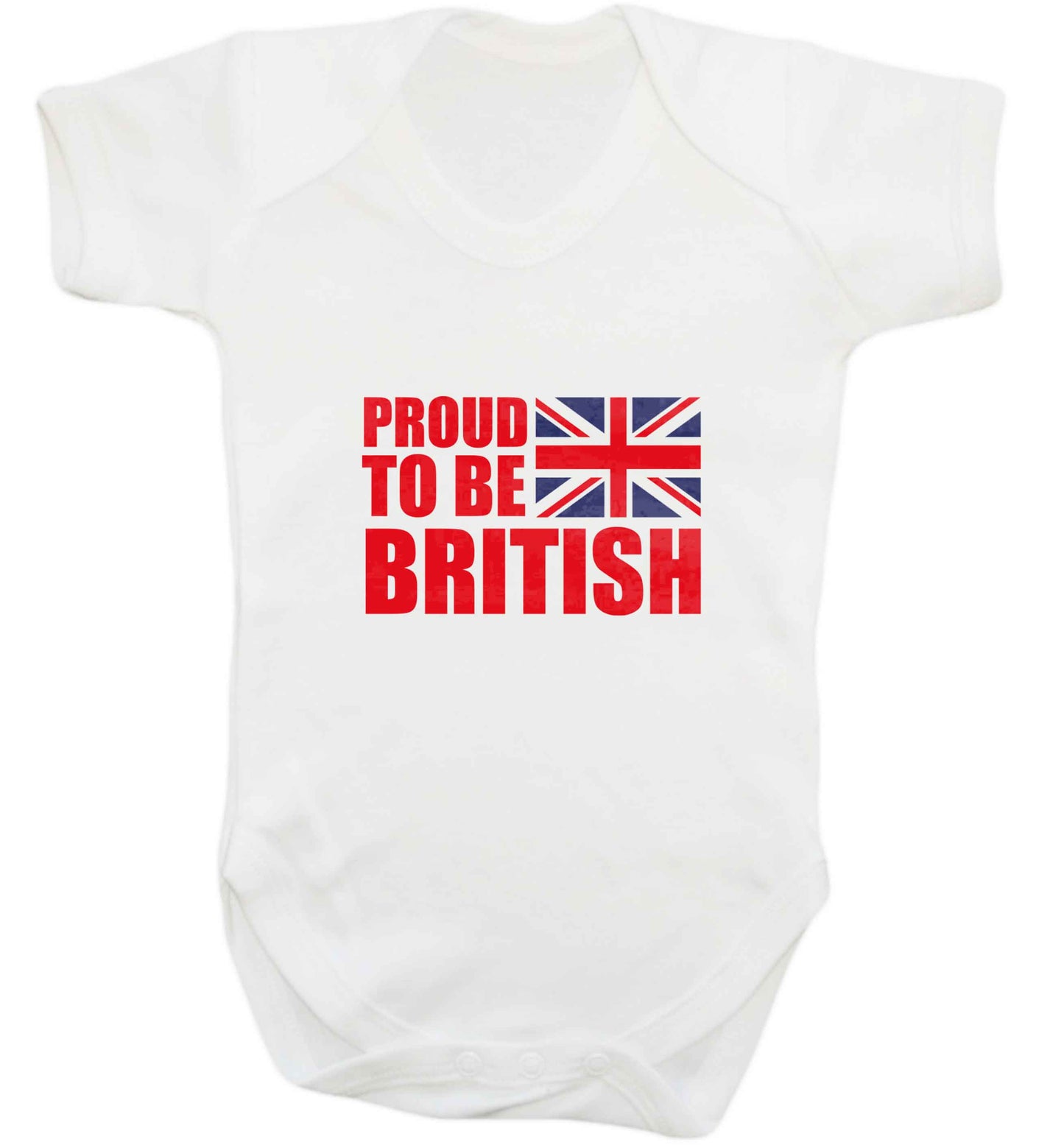 Proud to be British baby vest white 18-24 months