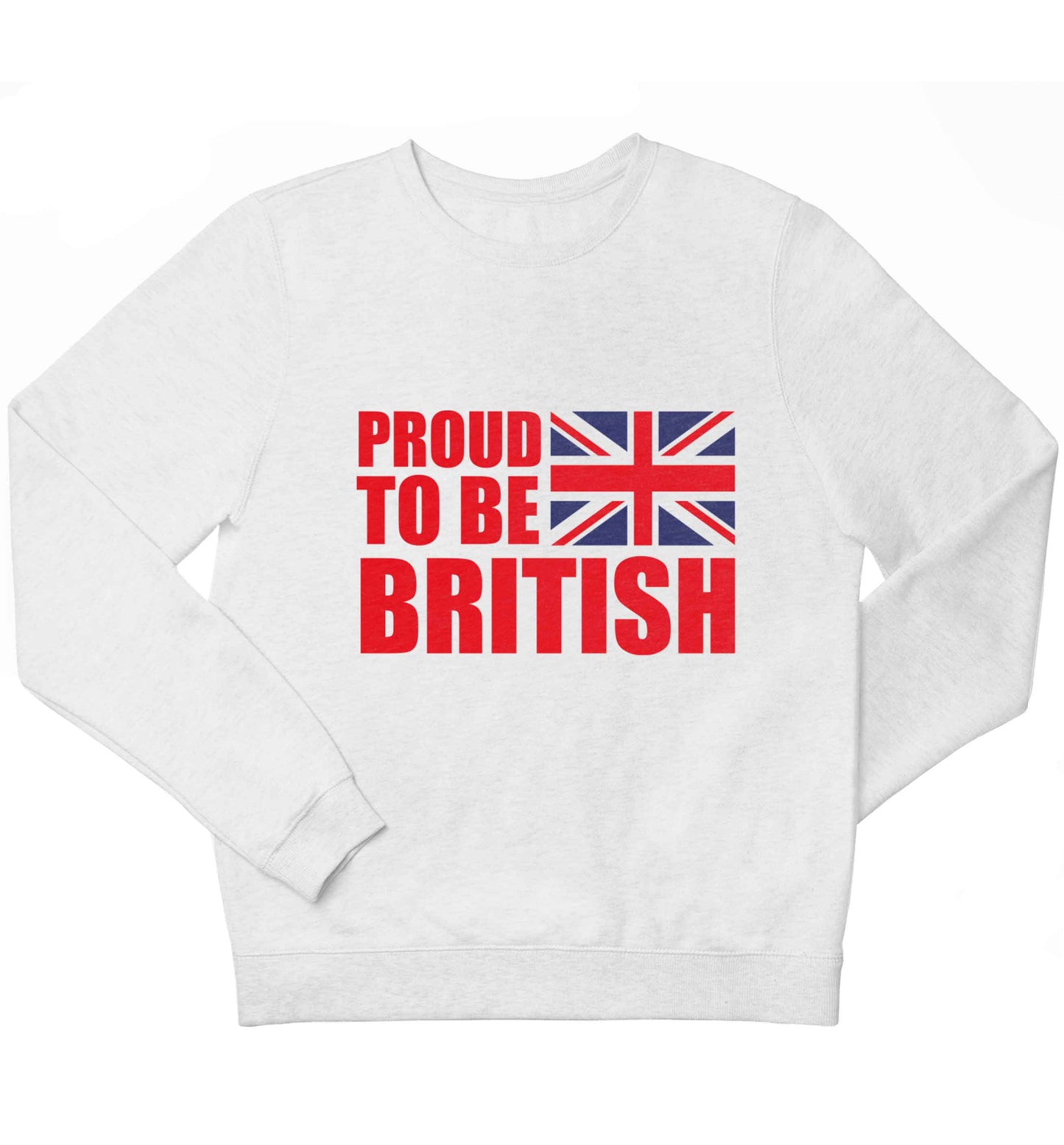 Proud to be British children's white sweater 12-13 Years