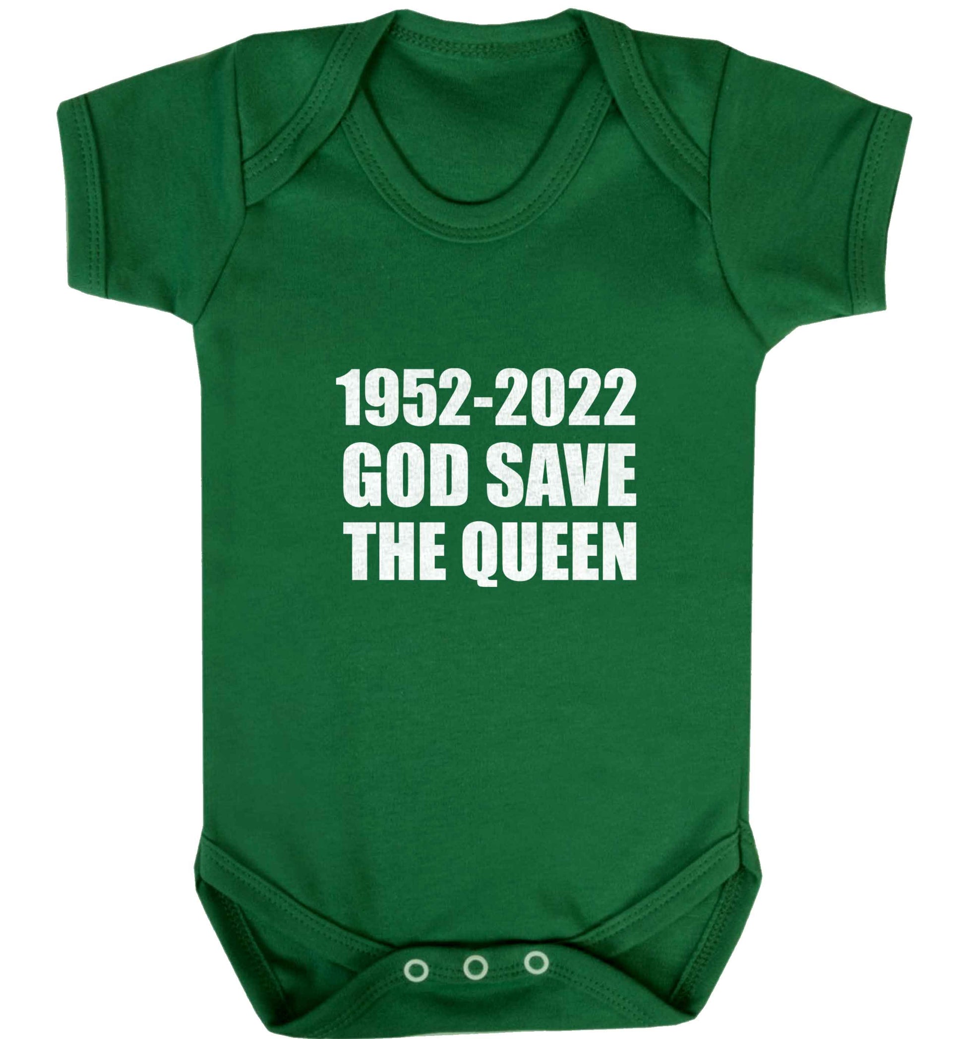 God save the queen baby vest green 18-24 months