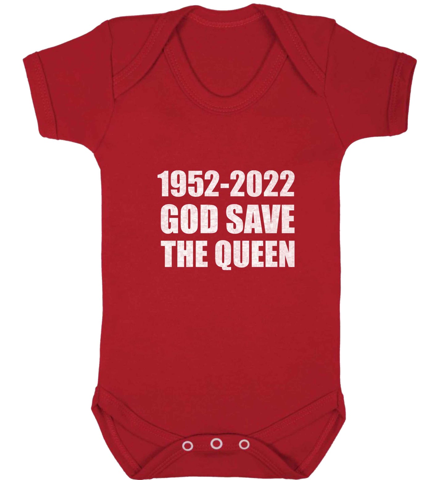 God save the queen baby vest red 18-24 months