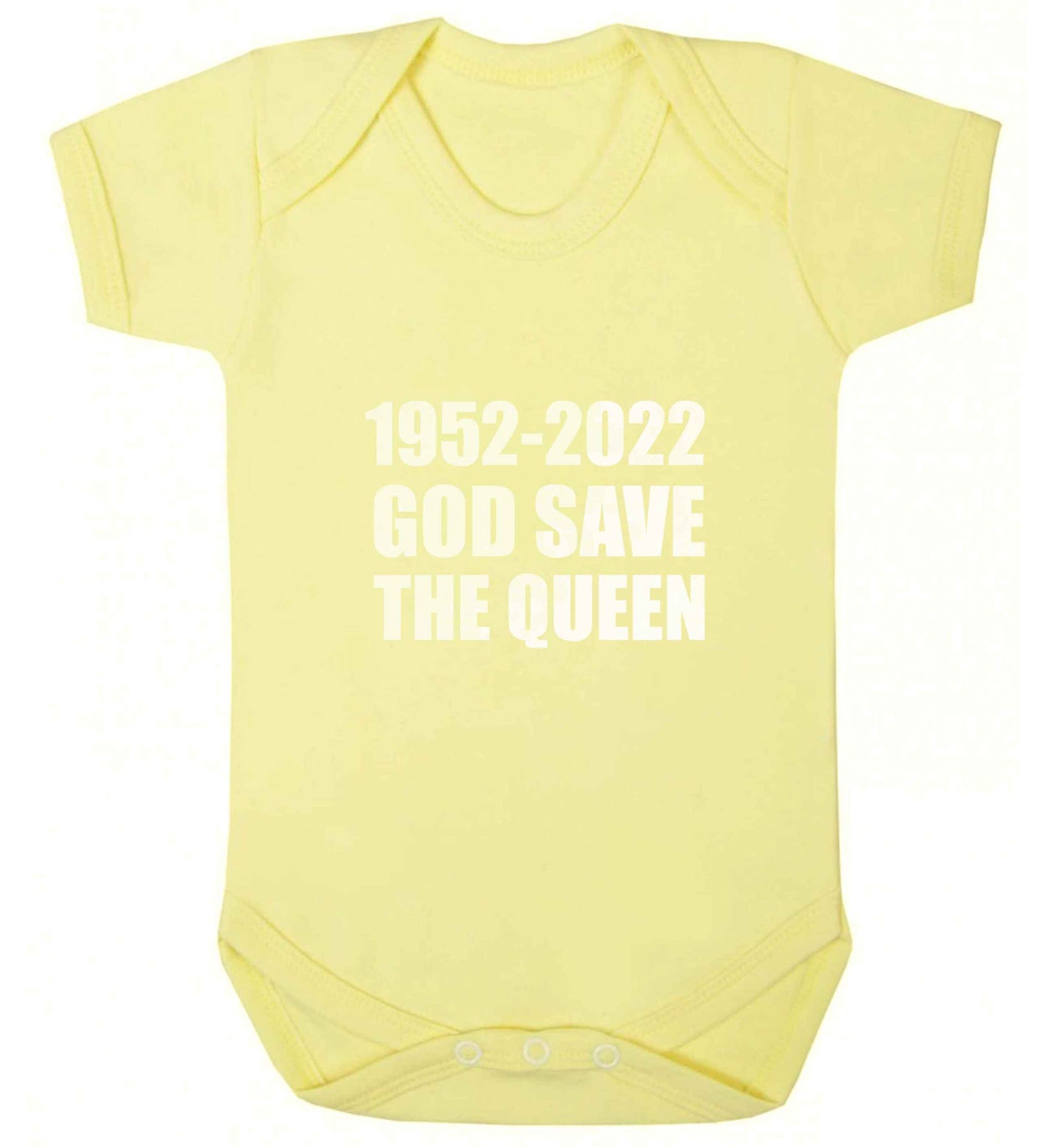God save the queen baby vest pale yellow 18-24 months