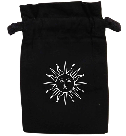 Sun face illustration | XS - L | Pouch / Drawstring bag / Sack | Organic Cotton | Bulk discounts available!