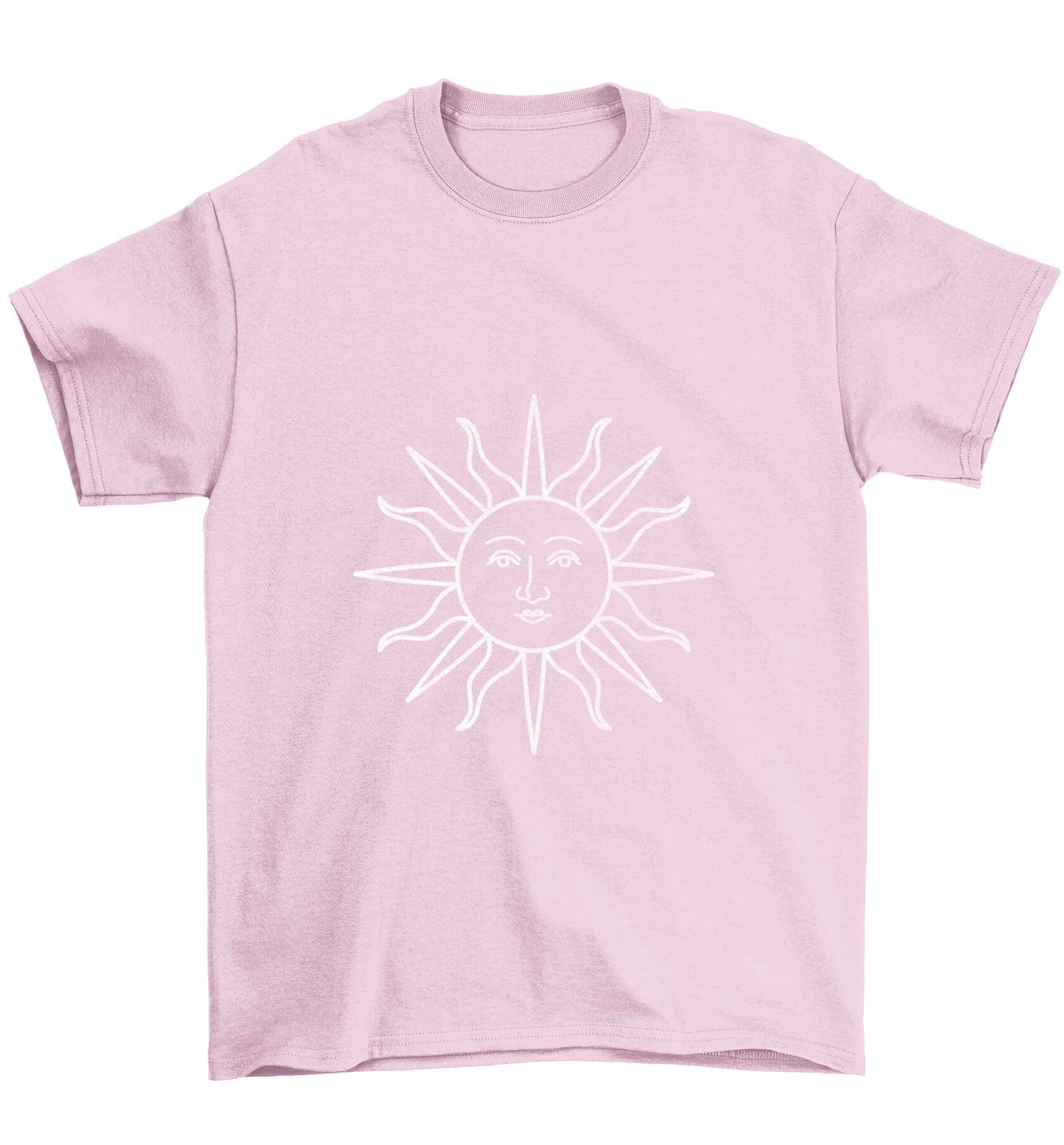 Sun face illustration Children's light pink Tshirt 12-13 Years