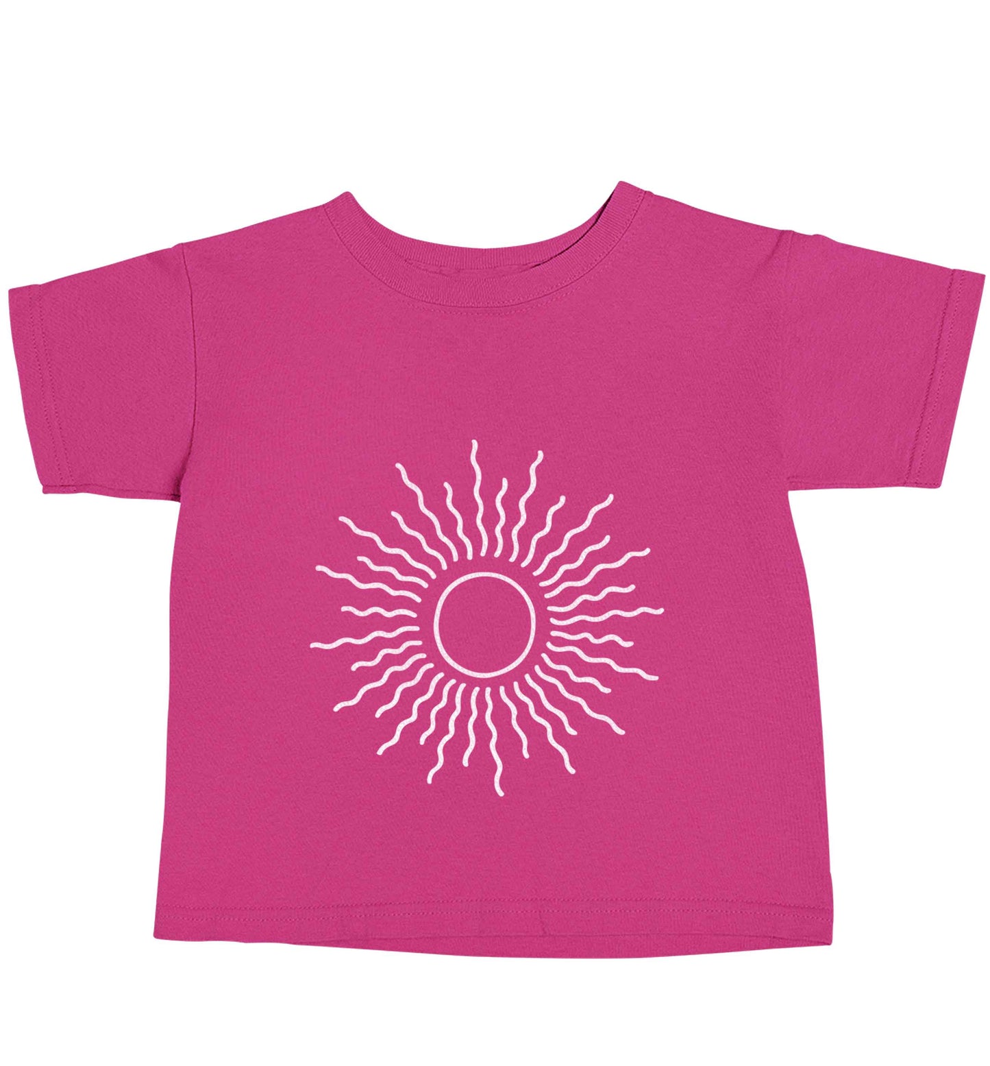Sun illustration pink baby toddler Tshirt 2 Years