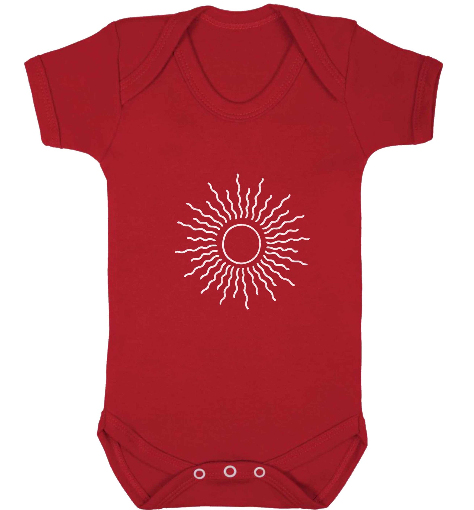 Sun illustration baby vest red 18-24 months