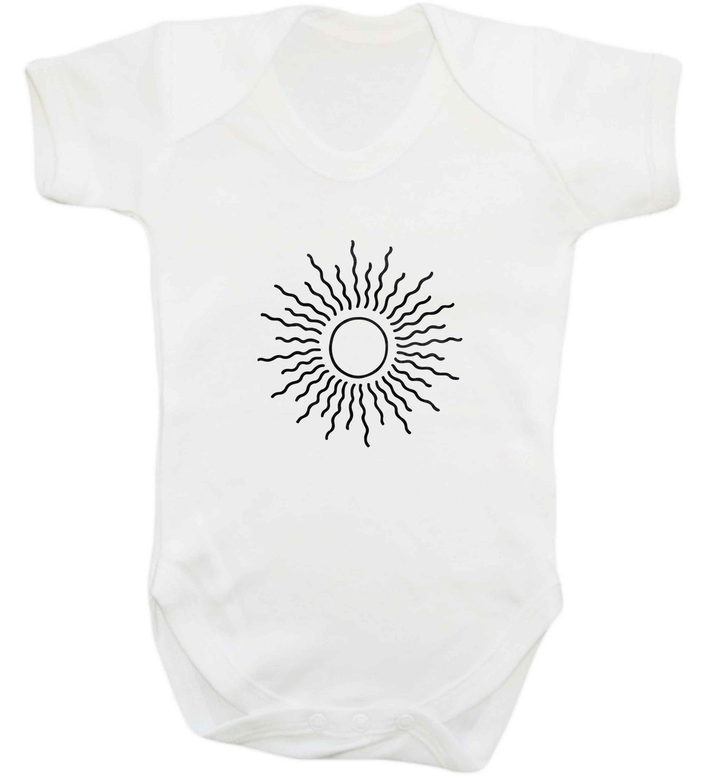 Sun illustration baby vest white 18-24 months