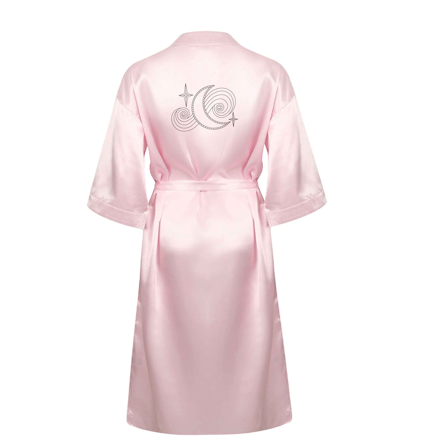 Moon and stars illustration XL/XXL pink ladies dressing gown size 16/18