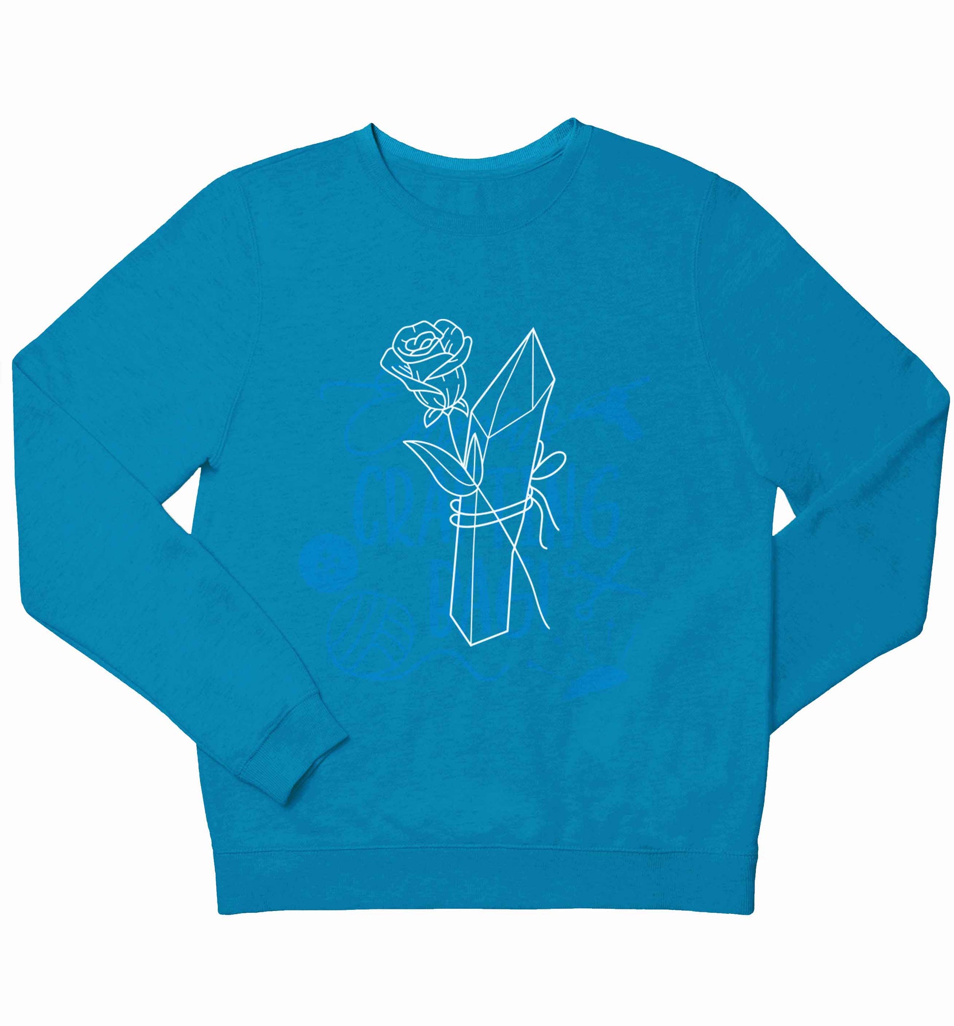 Rose crystal children's blue sweater 12-13 Years