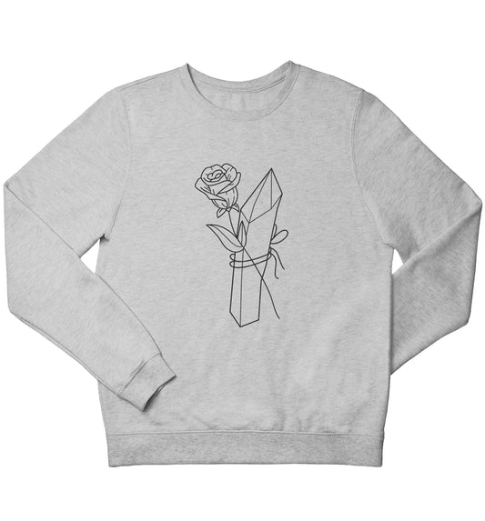 Rose crystal children's grey sweater 12-13 Years
