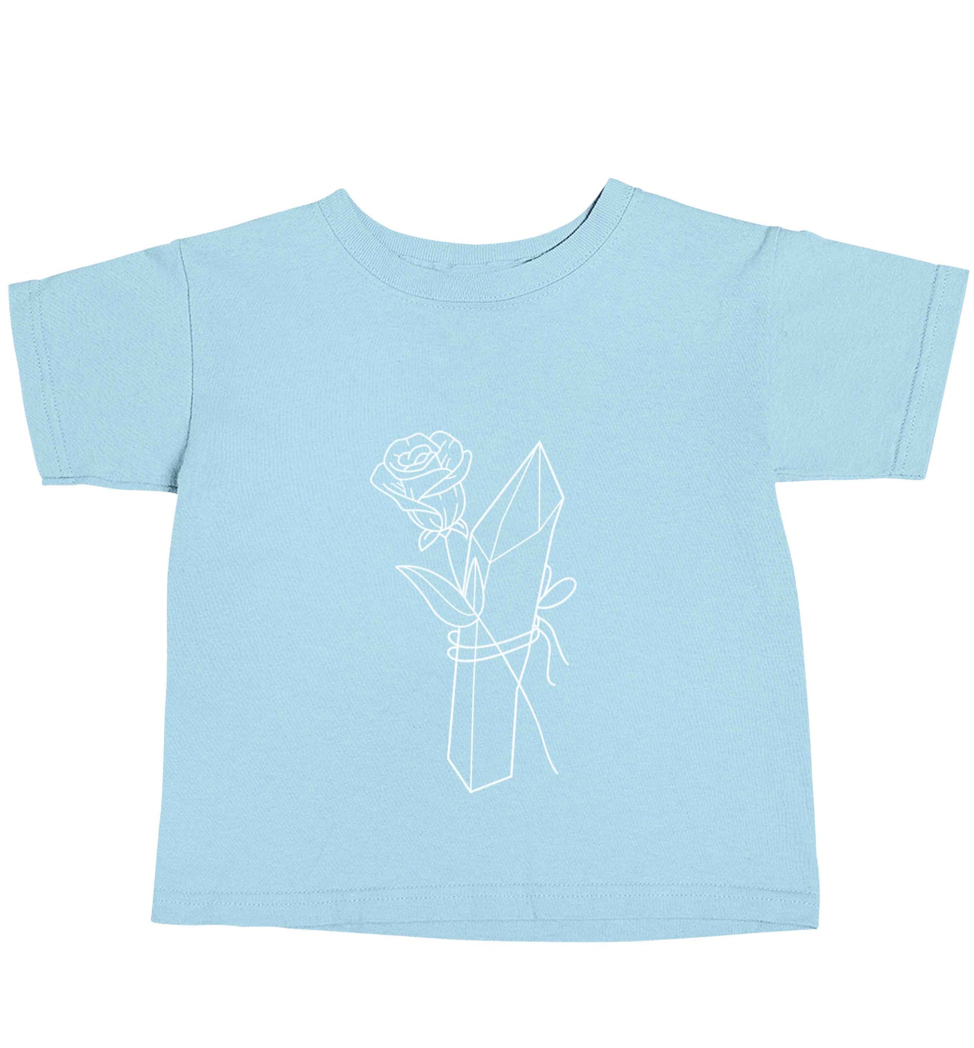 Rose crystal light blue baby toddler Tshirt 2 Years