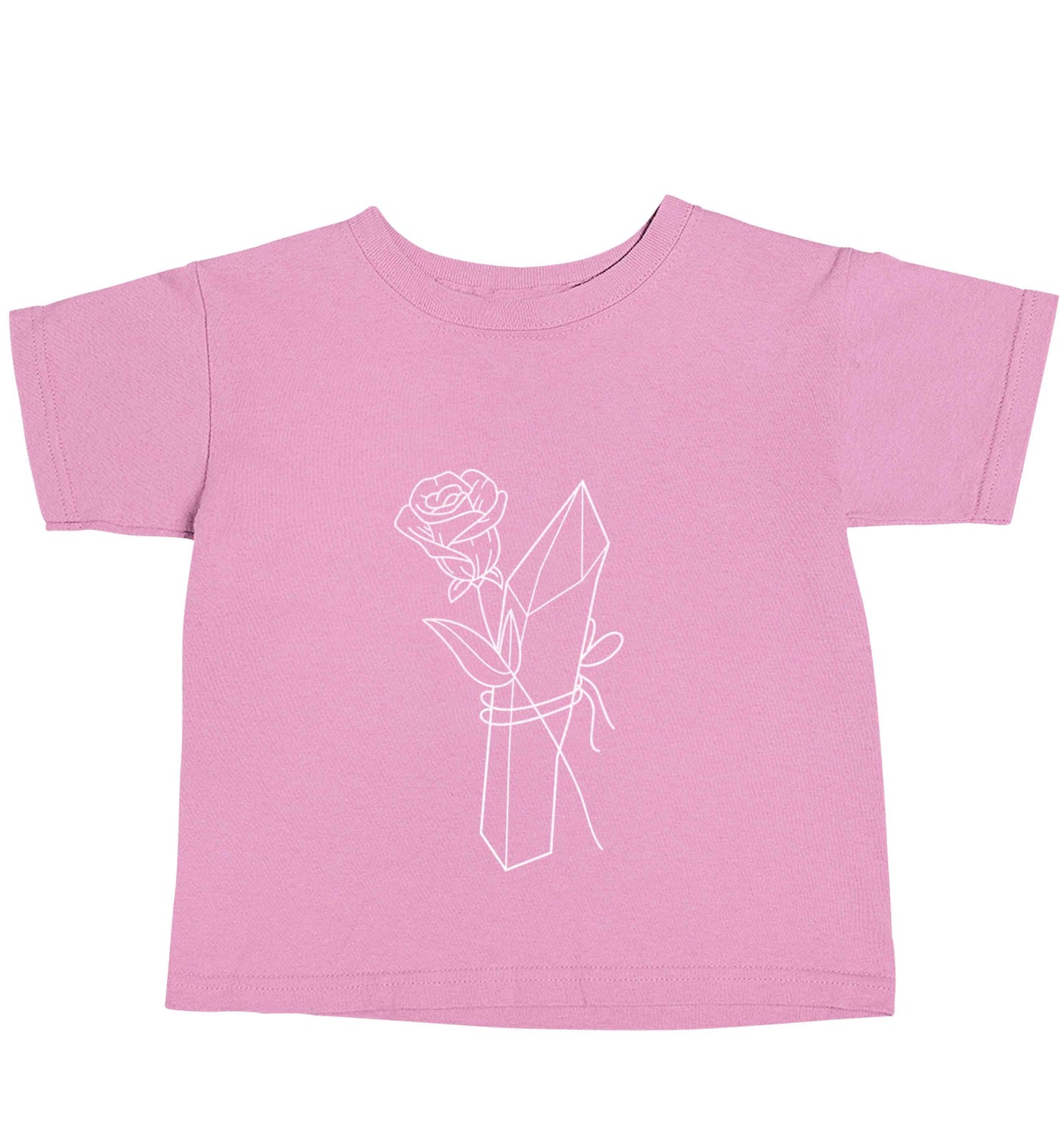 Rose crystal light pink baby toddler Tshirt 2 Years