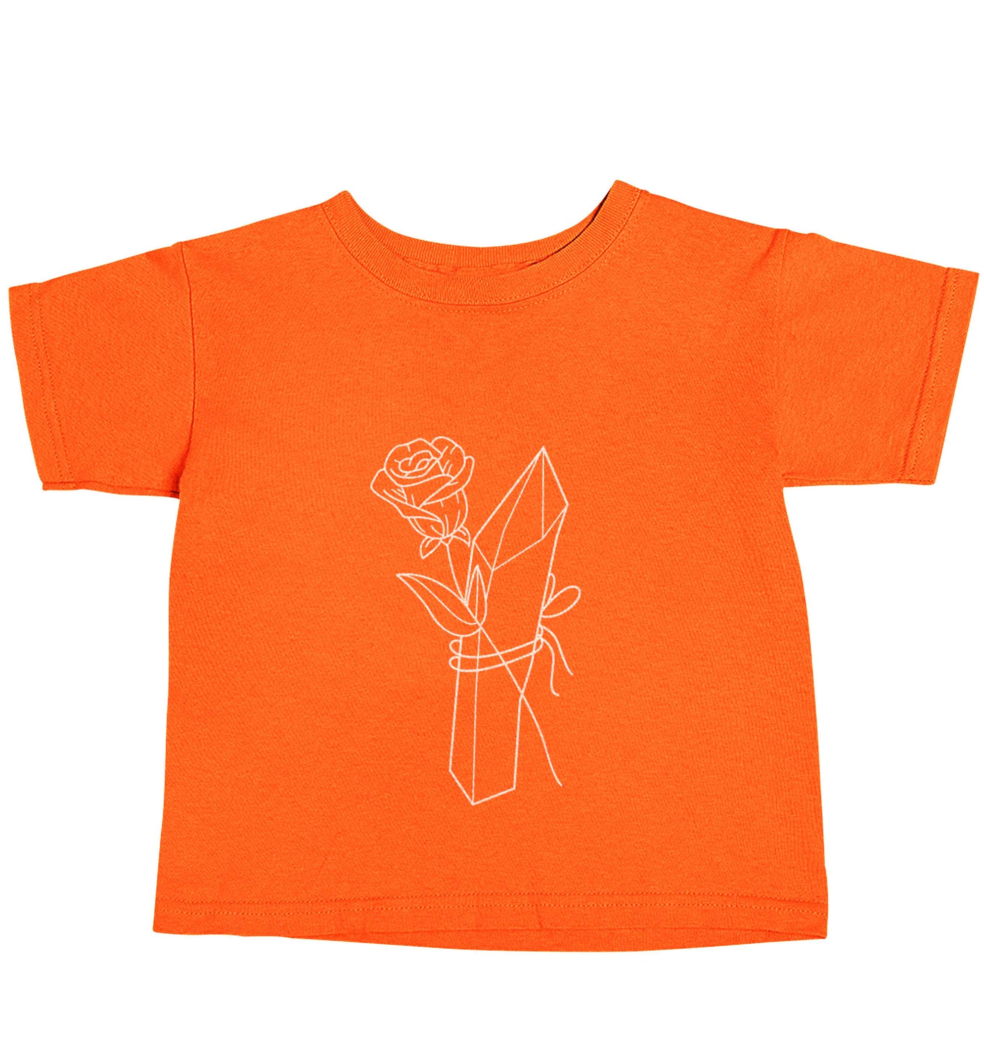 Rose crystal orange baby toddler Tshirt 2 Years