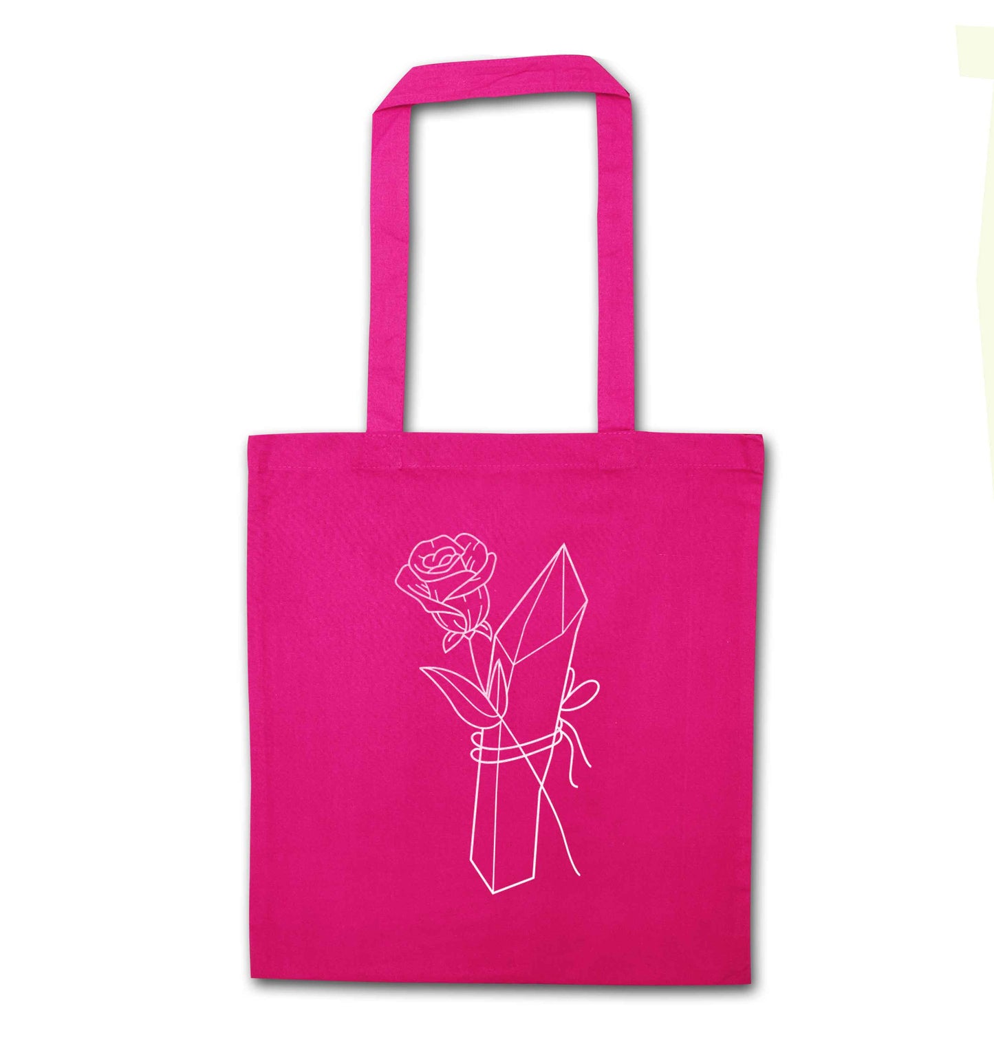 Rose crystal pink tote bag