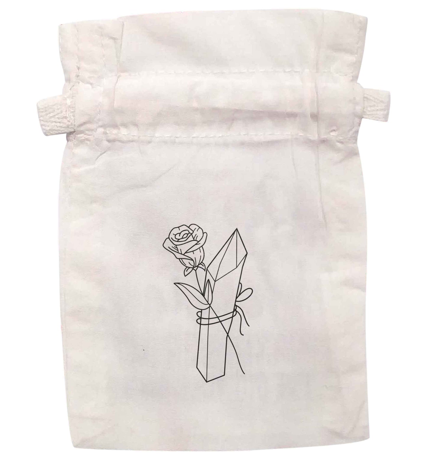 Rose crystal | XS - L | Pouch / Drawstring bag / Sack | Organic Cotton | Bulk discounts available!