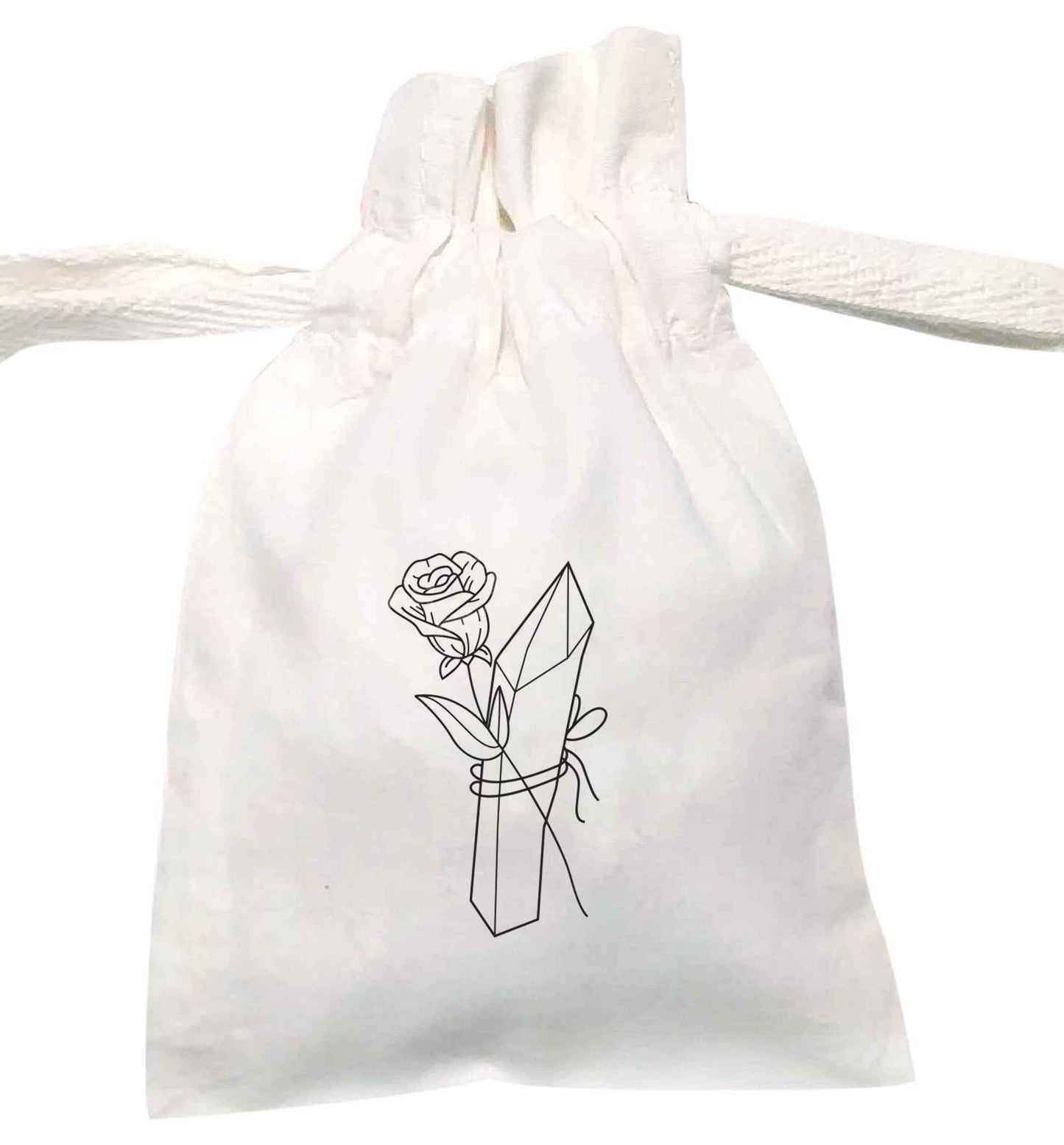 Rose crystal | XS - L | Pouch / Drawstring bag / Sack | Organic Cotton | Bulk discounts available!