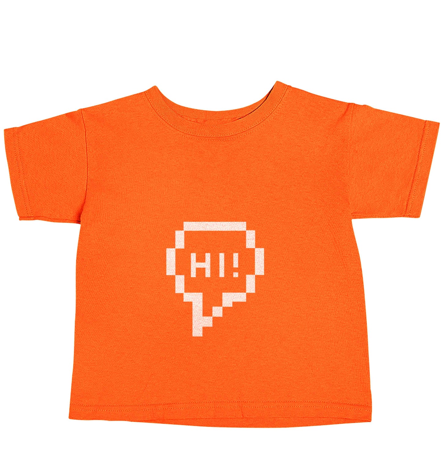 Hi orange baby toddler Tshirt 2 Years
