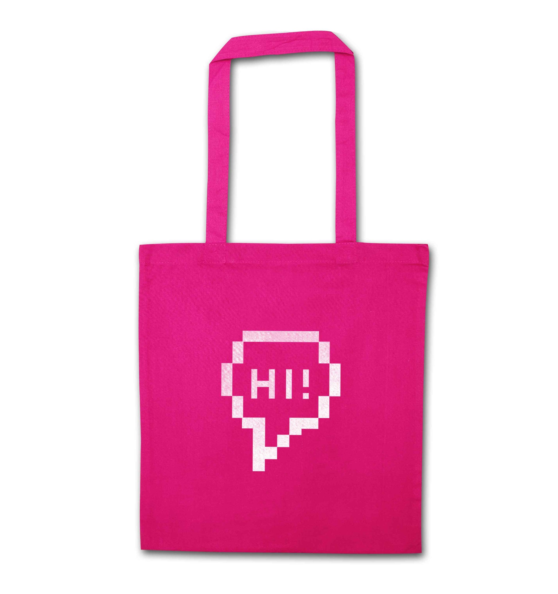 Hi pink tote bag