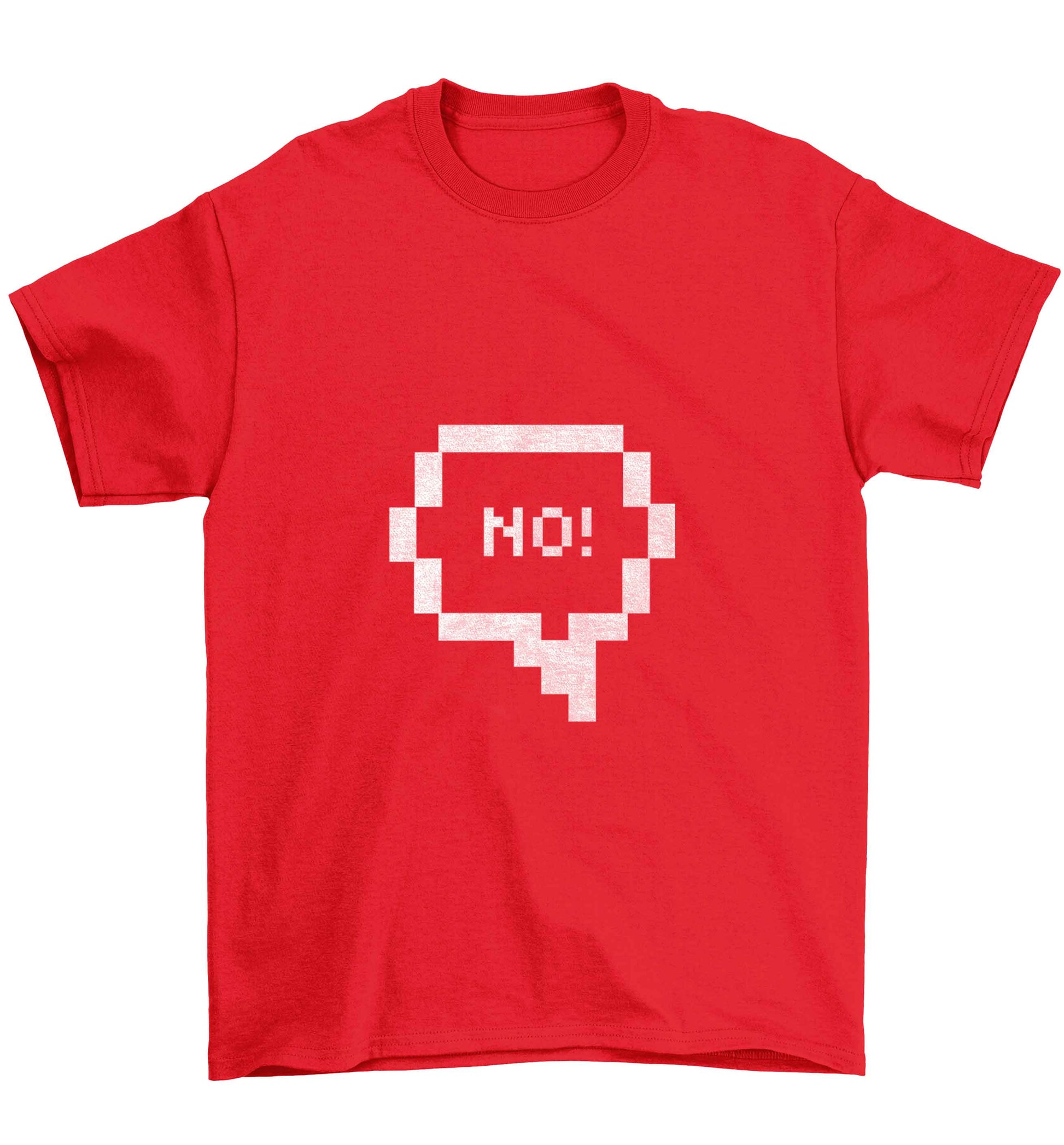 No Children's red Tshirt 12-13 Years
