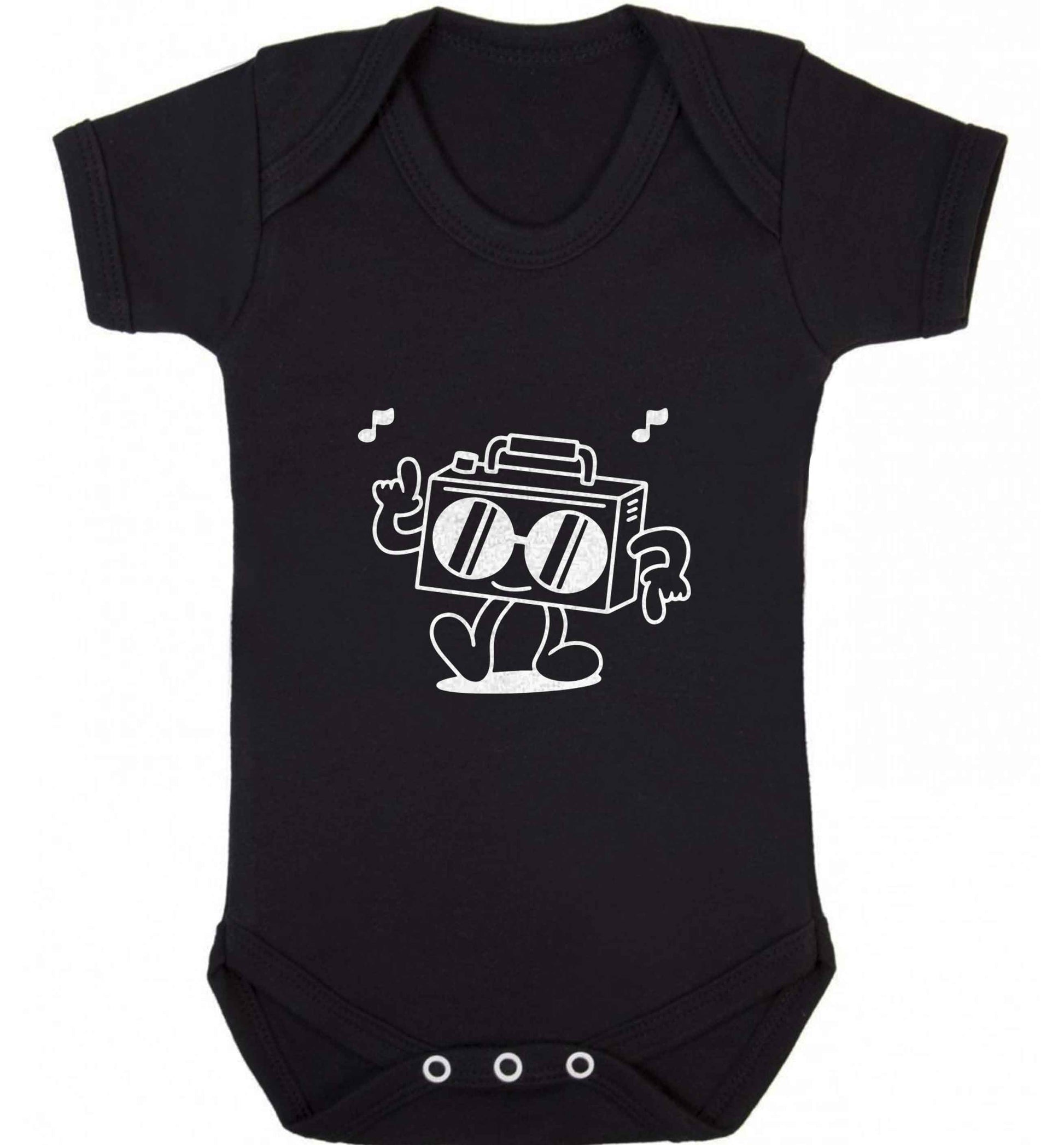 Boombox baby vest black 18-24 months