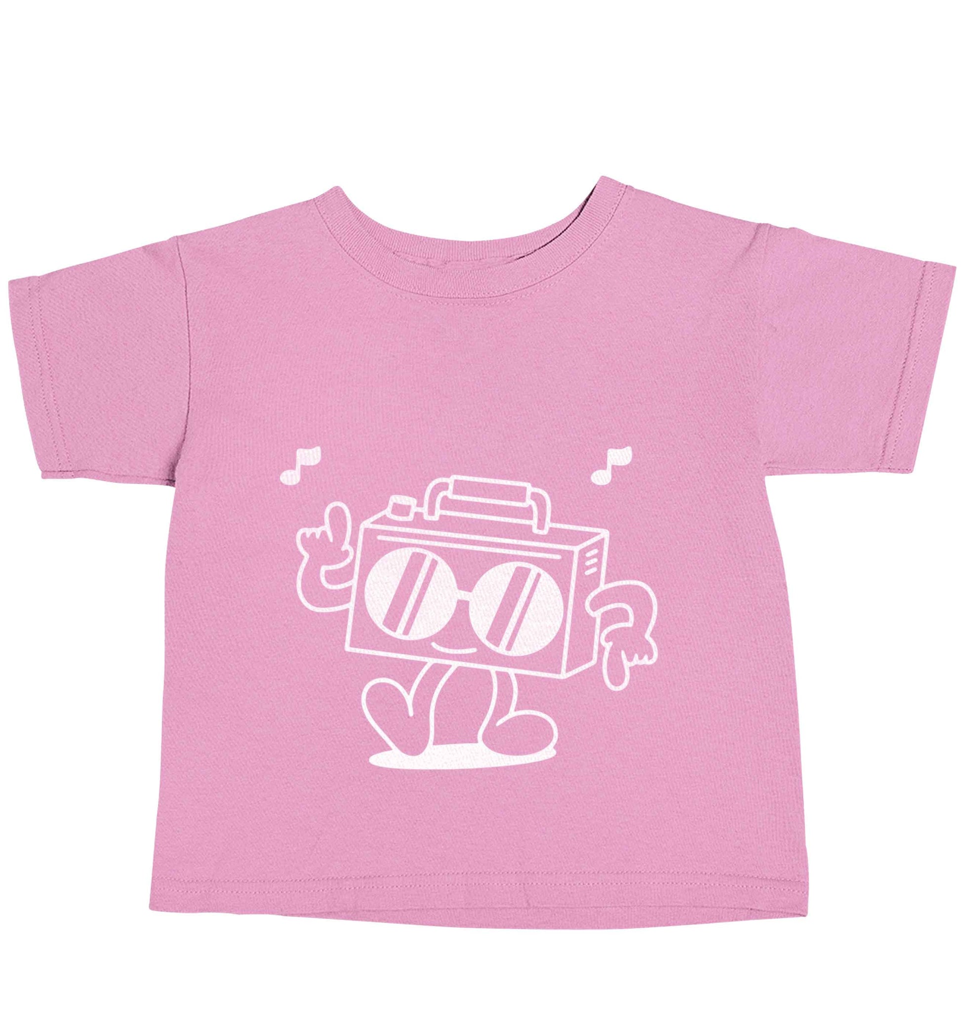 Boombox light pink baby toddler Tshirt 2 Years