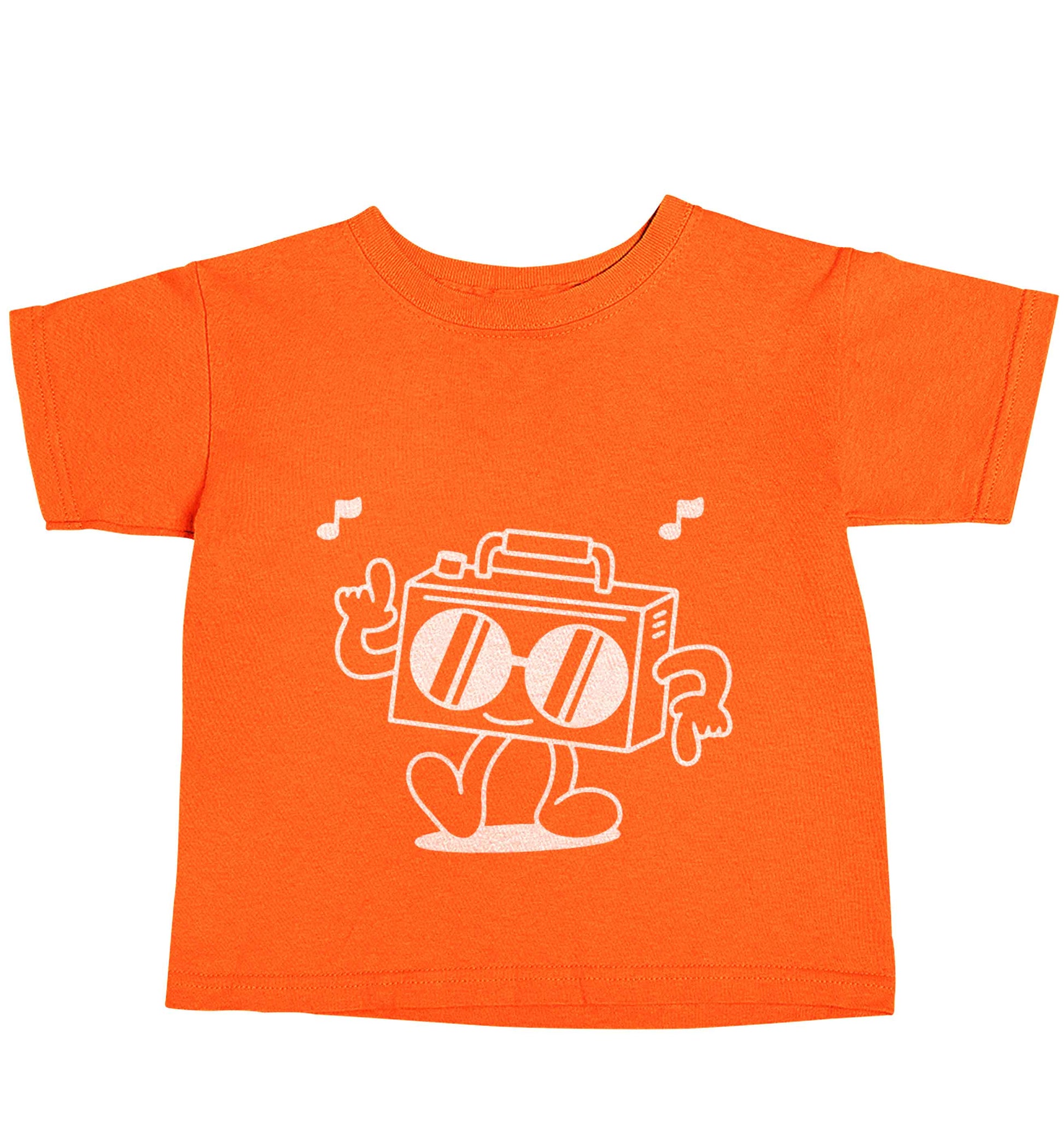 Boombox orange baby toddler Tshirt 2 Years