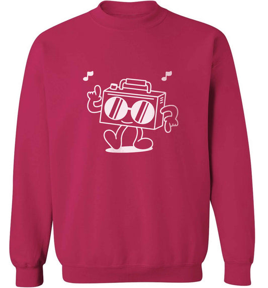 Boombox adult's unisex pink sweater 2XL