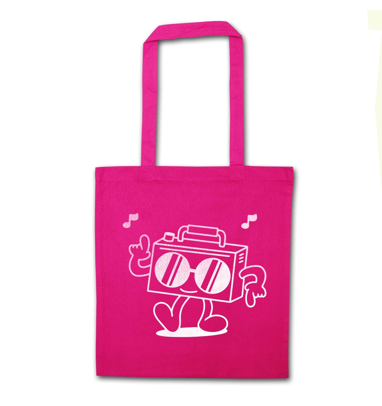 Boombox pink tote bag