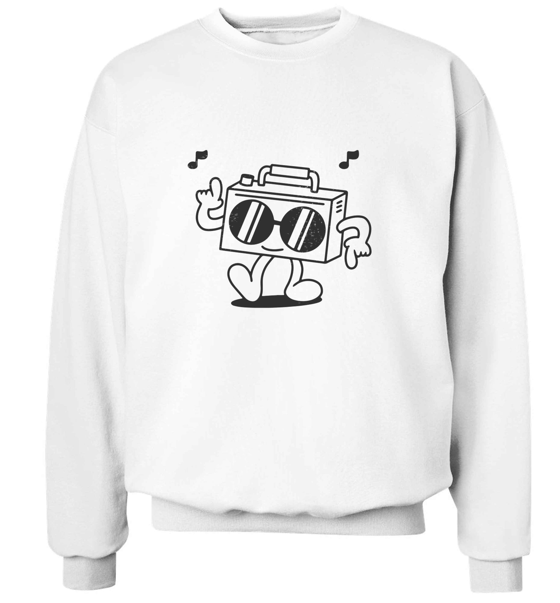 Boombox adult's unisex white sweater 2XL