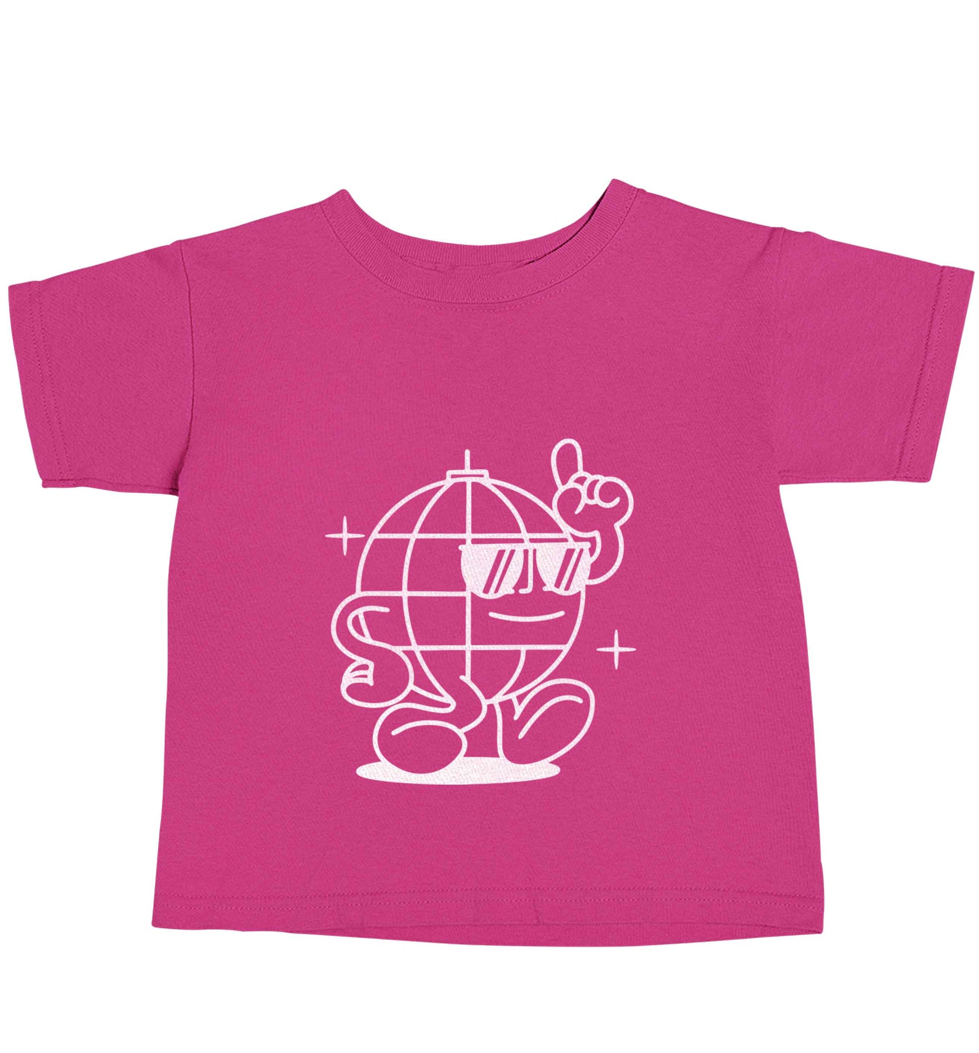 Disco ball pink baby toddler Tshirt 2 Years
