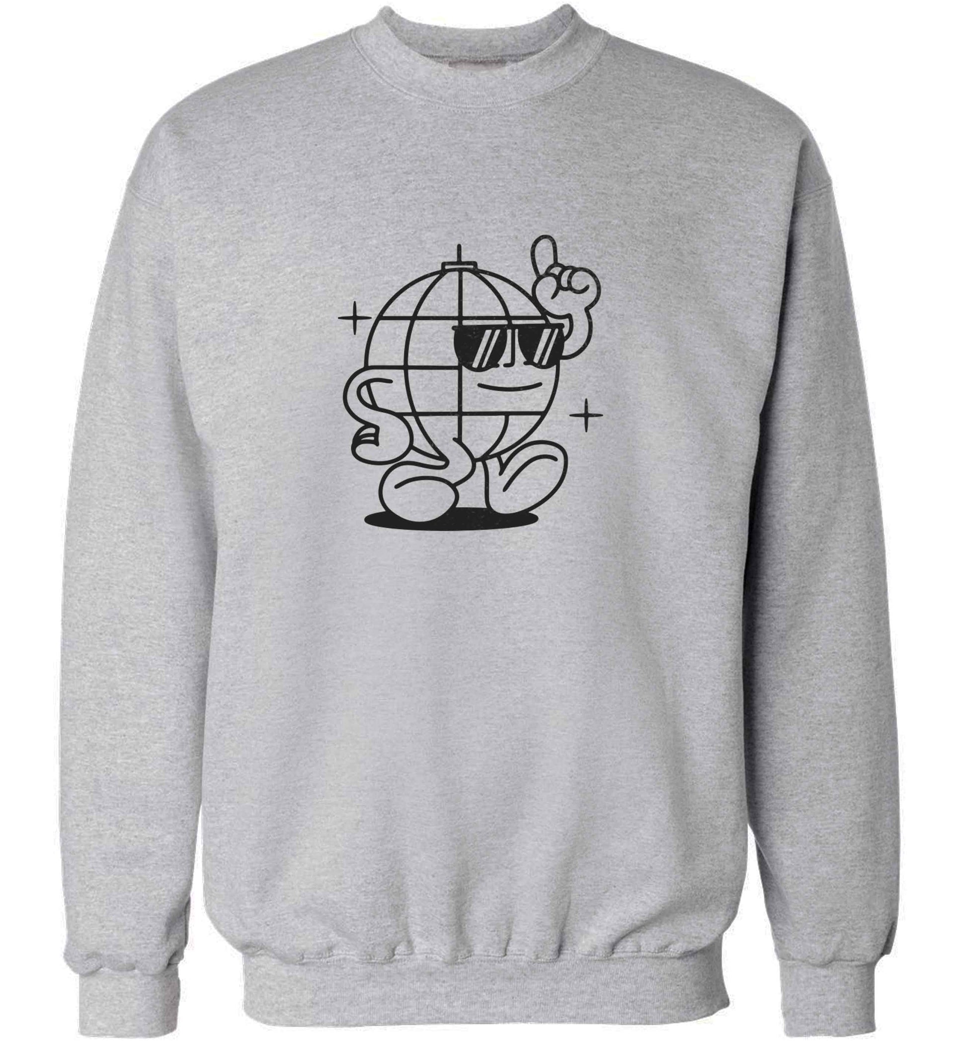 Disco ball adult's unisex grey sweater 2XL