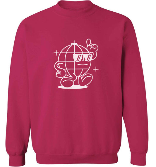 Disco ball adult's unisex pink sweater 2XL